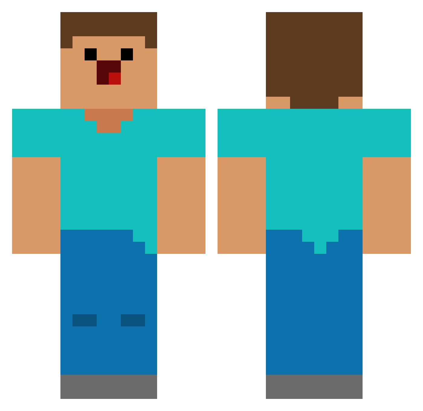 Eurotherisktaker Minecraft skin, front and back view