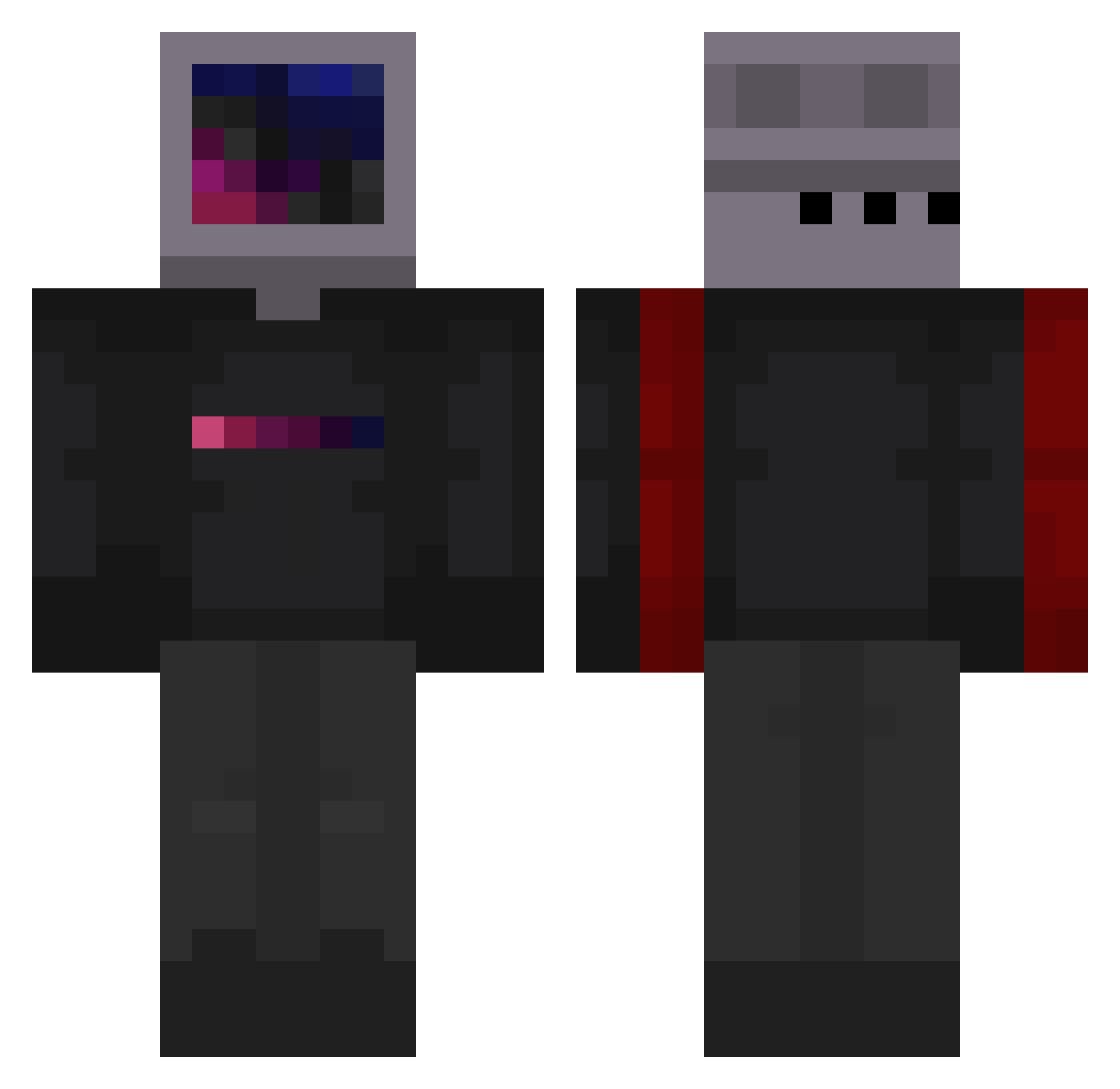 69ds Minecraft skin, front and back view