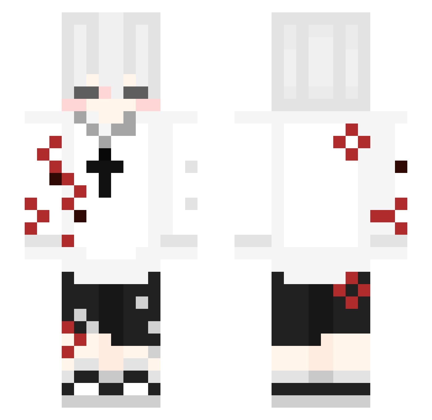 Choumie_yt Minecraft skin, front and back view