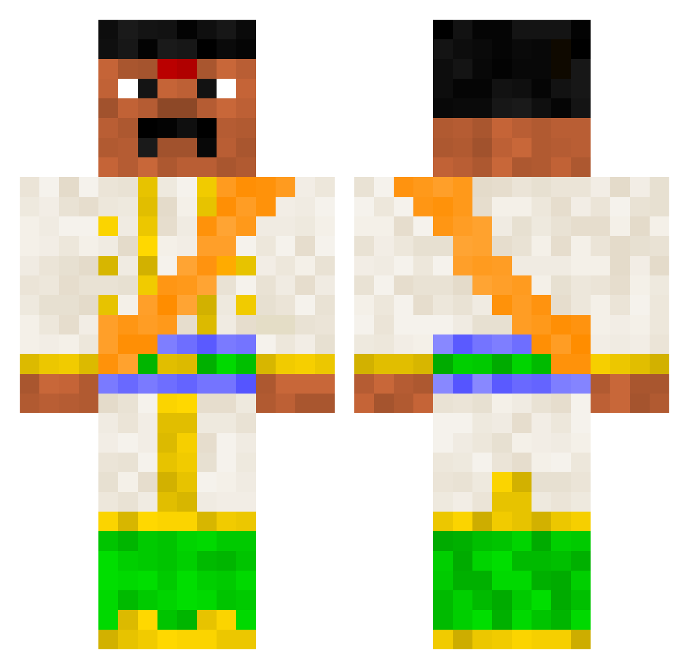 _amir___ Minecraft skin, front and back view