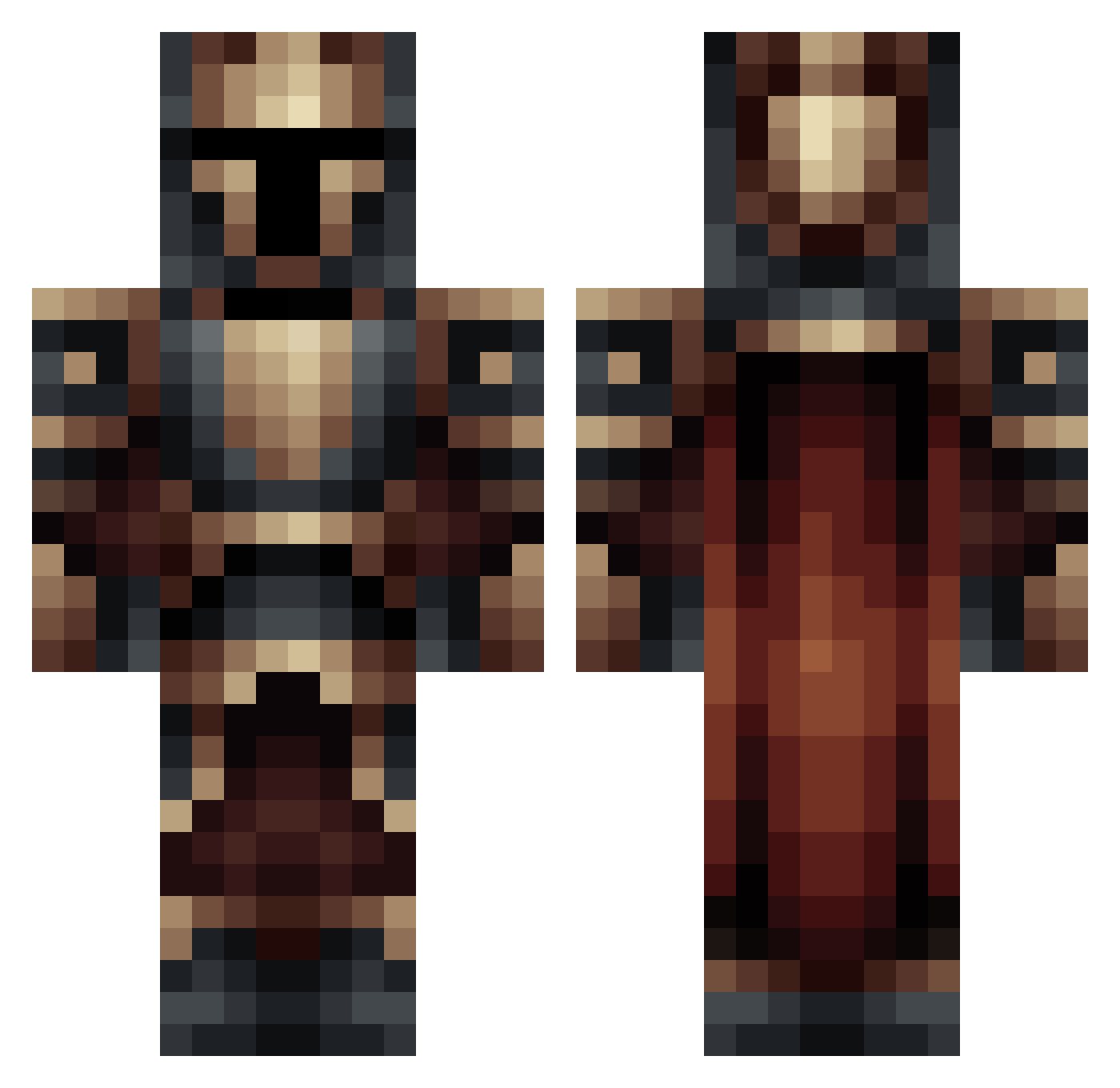 Csab2008 Minecraft skin, front and back view