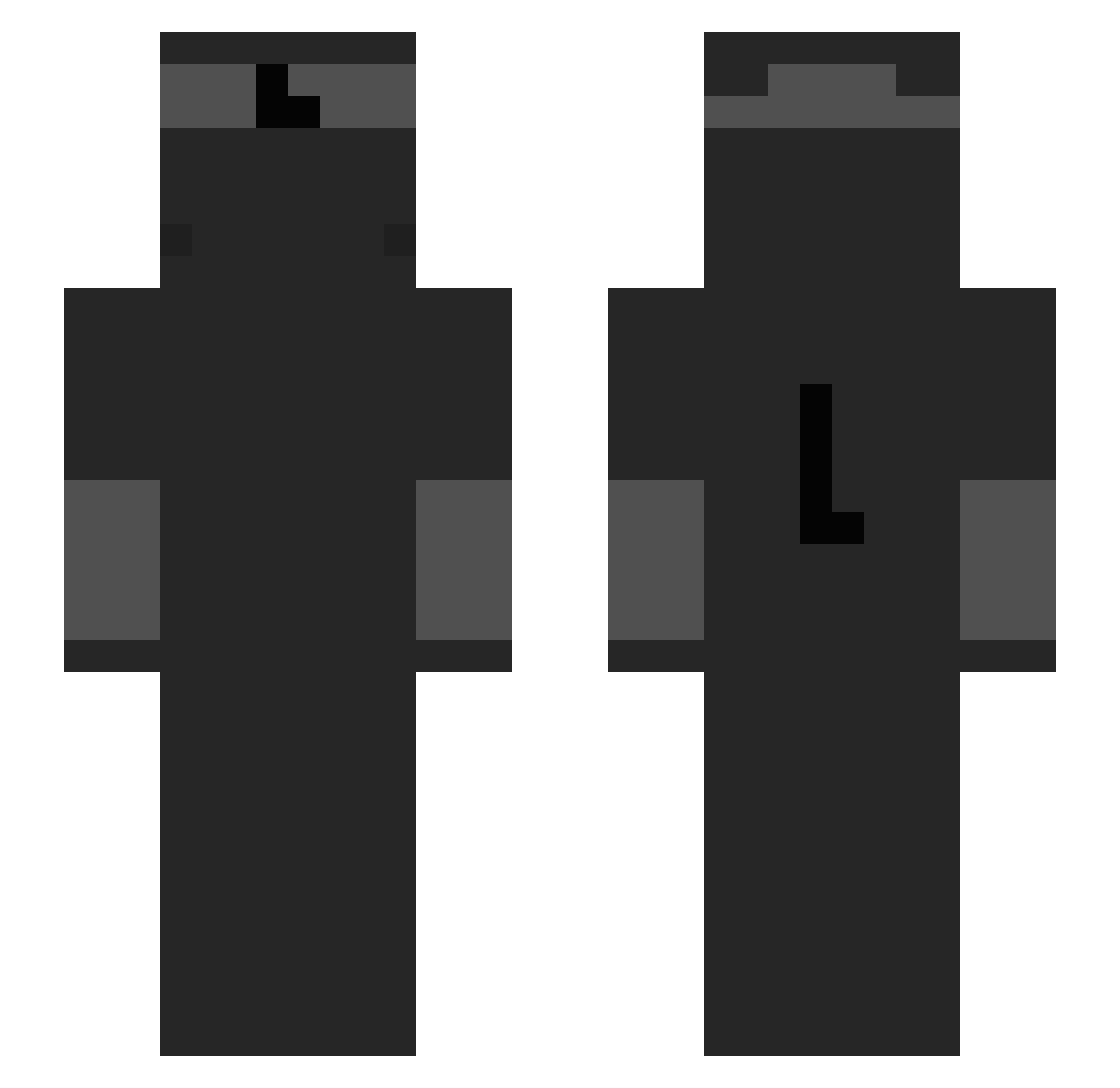 Macio17 Minecraft skin, front and back view