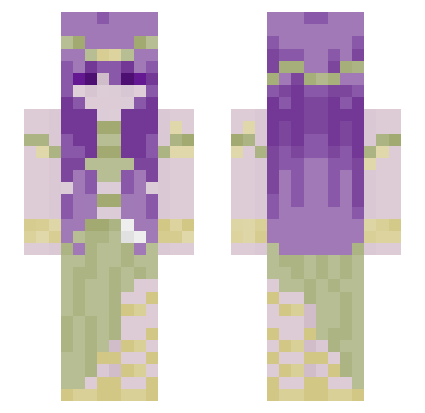 leonie22 Minecraft skin, front and back view