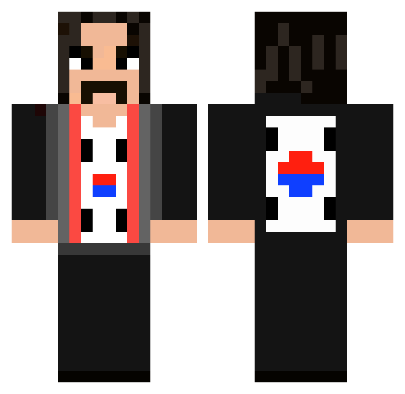 KYU0708 Minecraft skin, front and back view