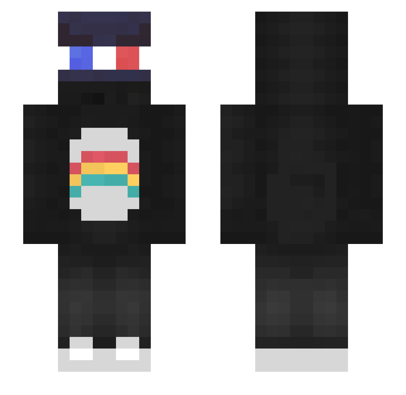 RiyadMaahrez Minecraft skin, front and back view
