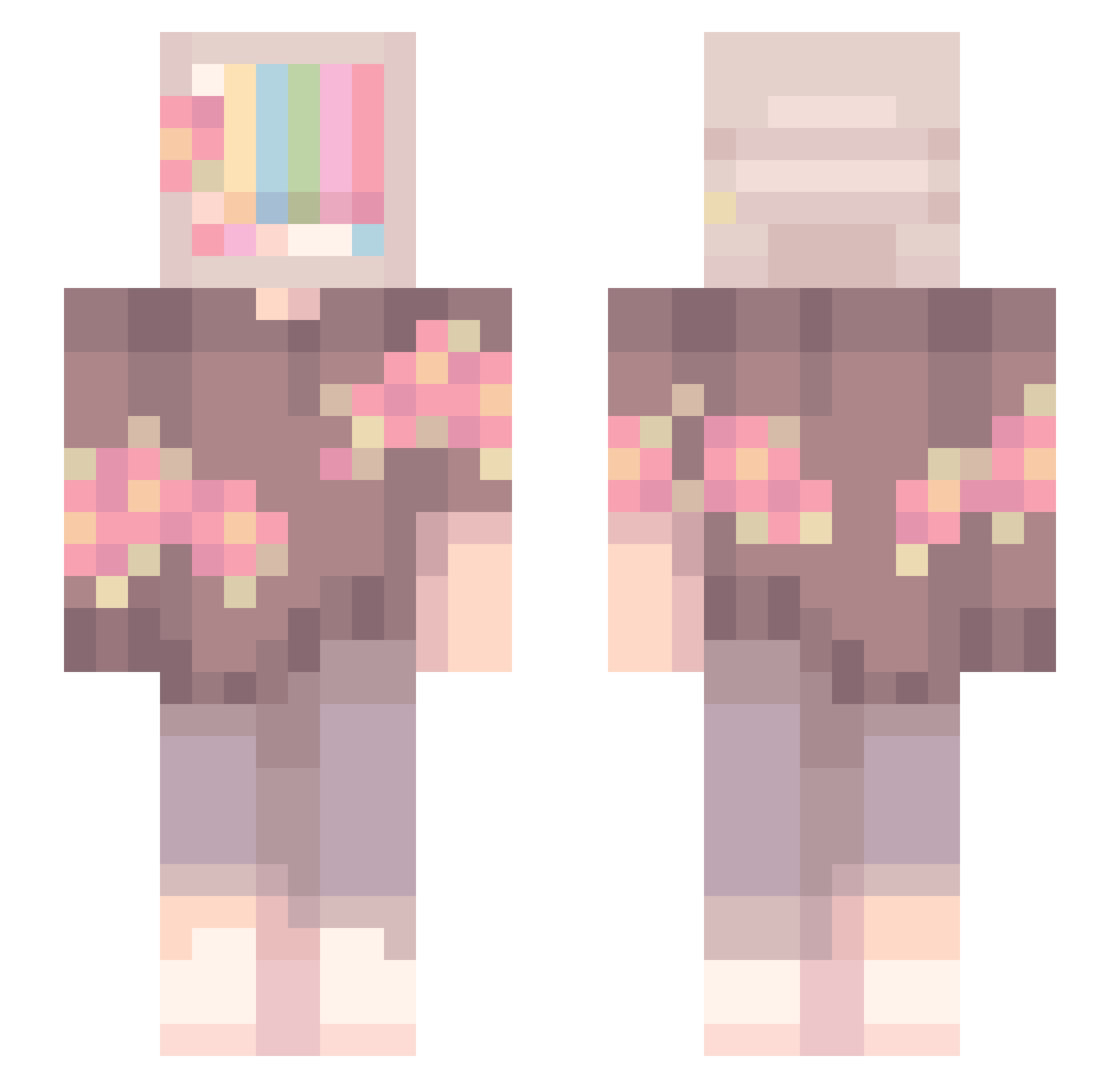 squiishii1 Minecraft skin, front and back view