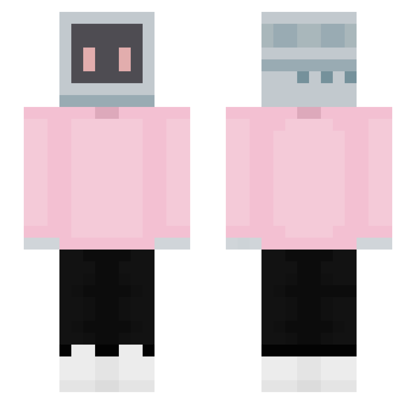 N1ghtEdge Minecraft skin, front and back view