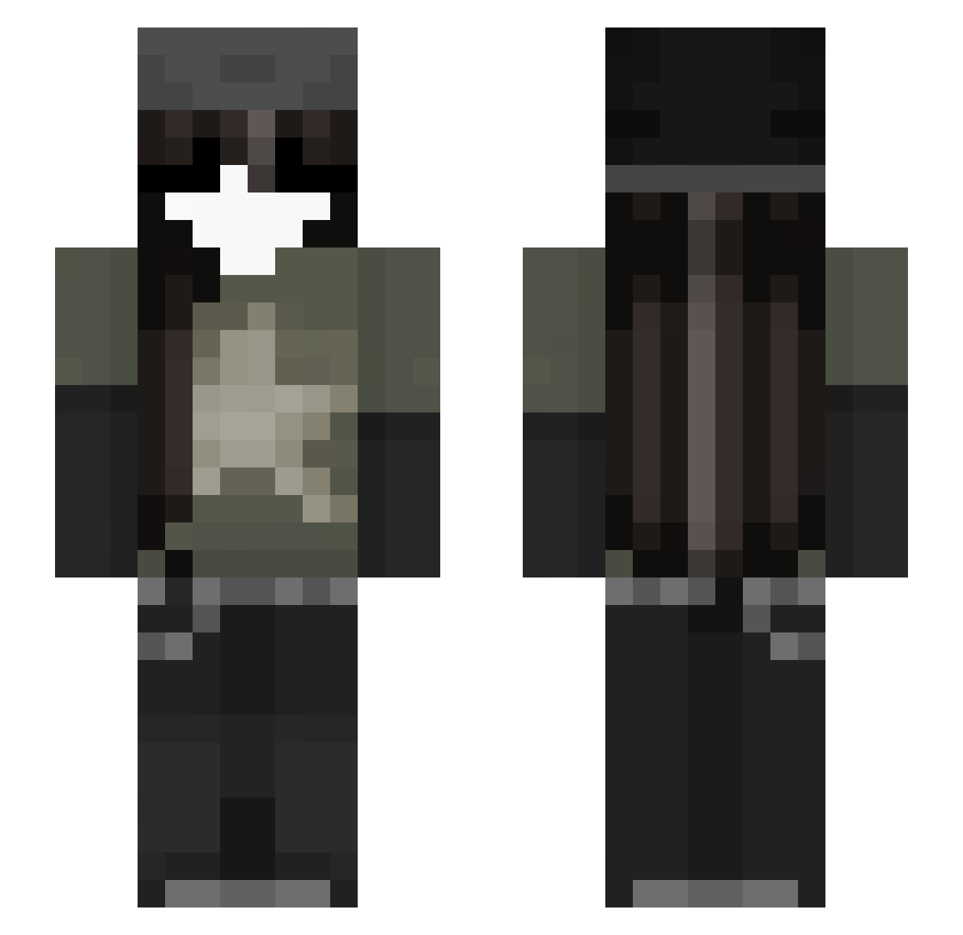 simplymoon Minecraft skin, front and back view