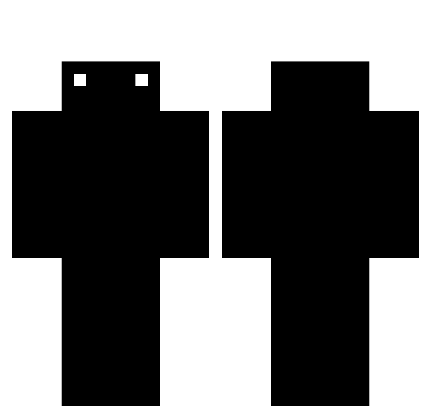 ZAIC0O Minecraft skin, front and back view