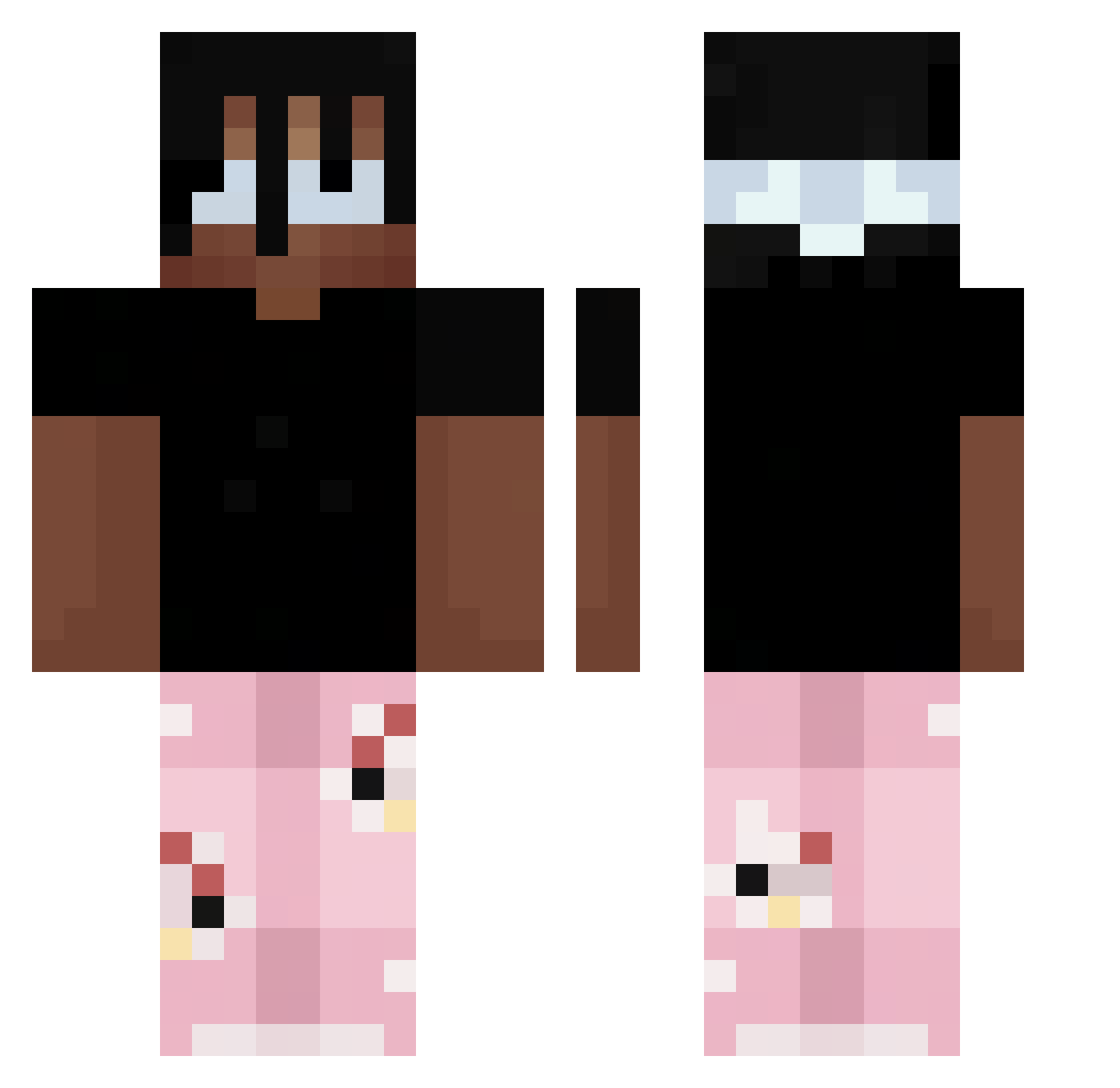 Trillemanden Minecraft skin, front and back view
