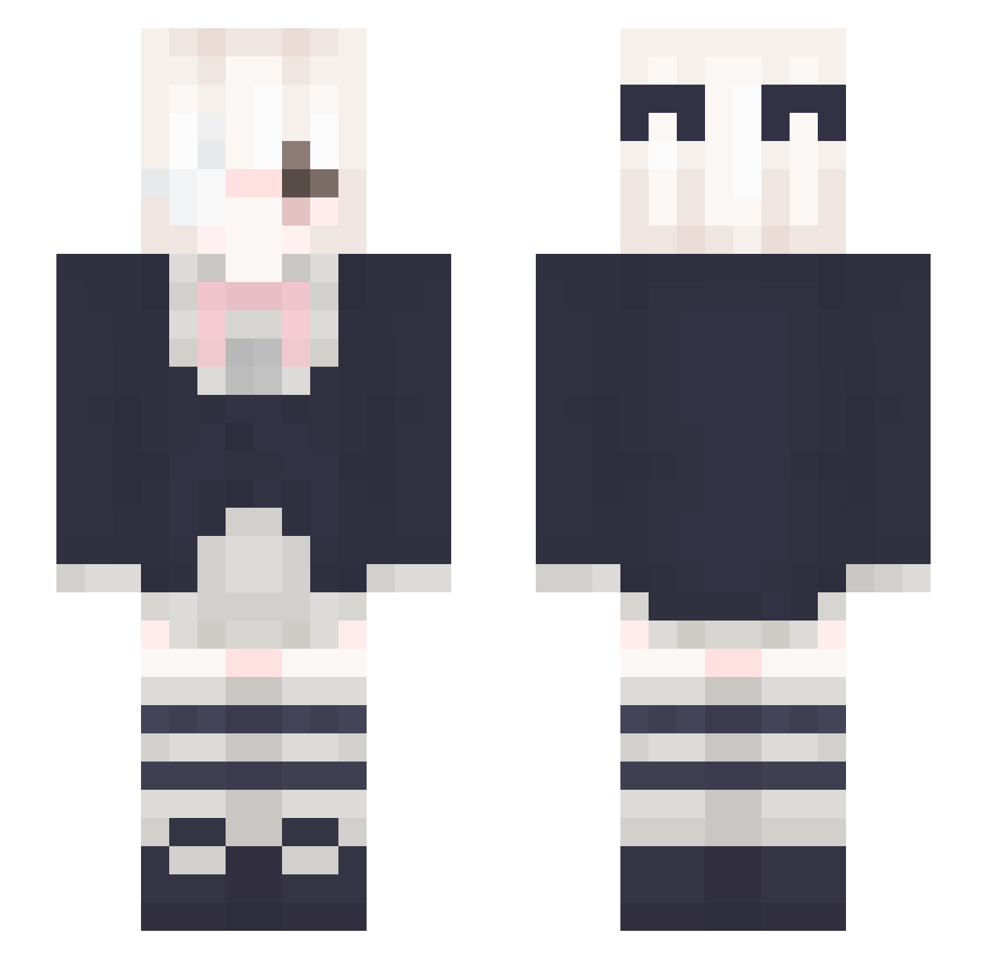 CatGirlToasted Minecraft skin, front and back view