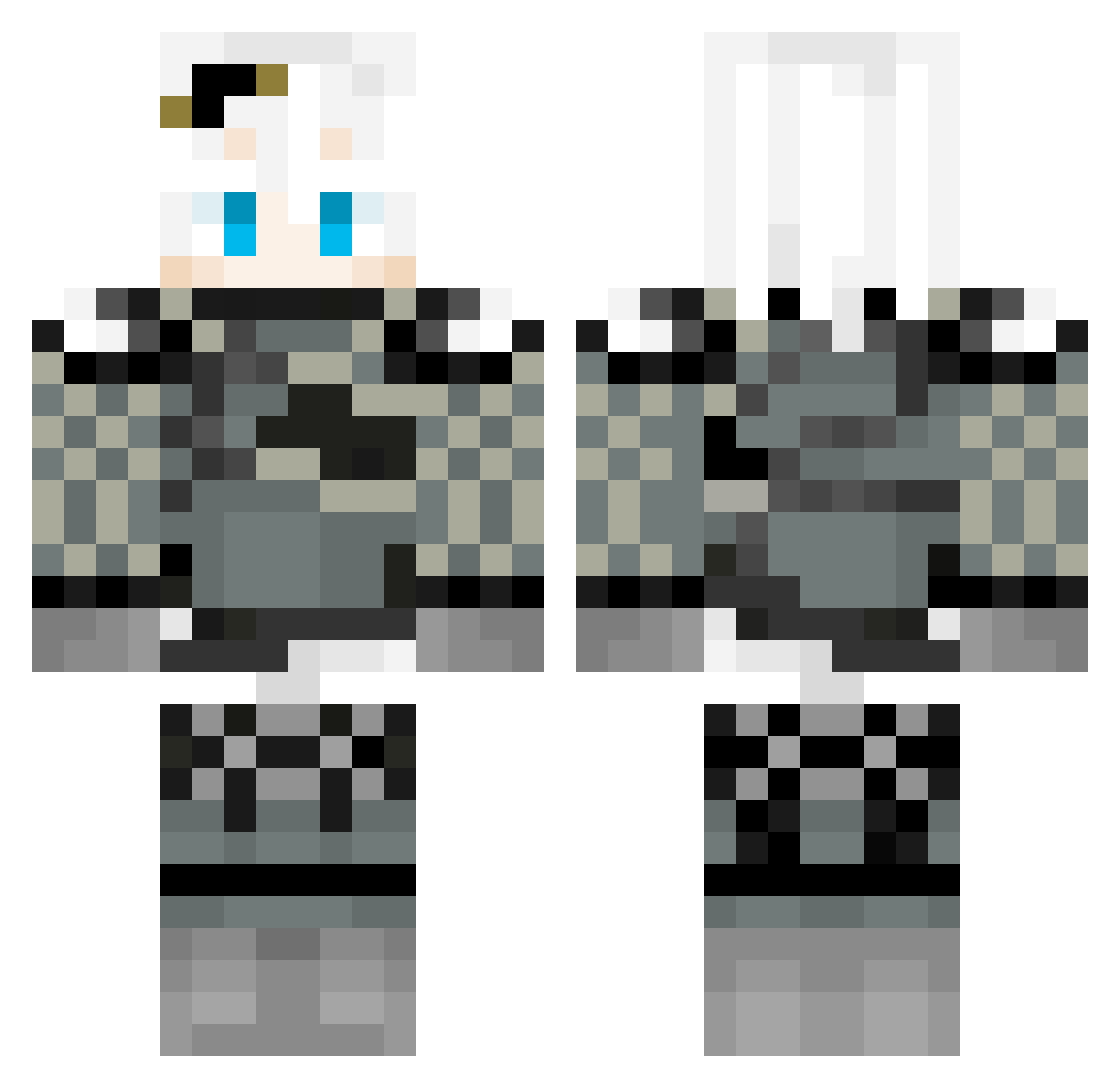 GaBBi98 Minecraft skin, front and back view