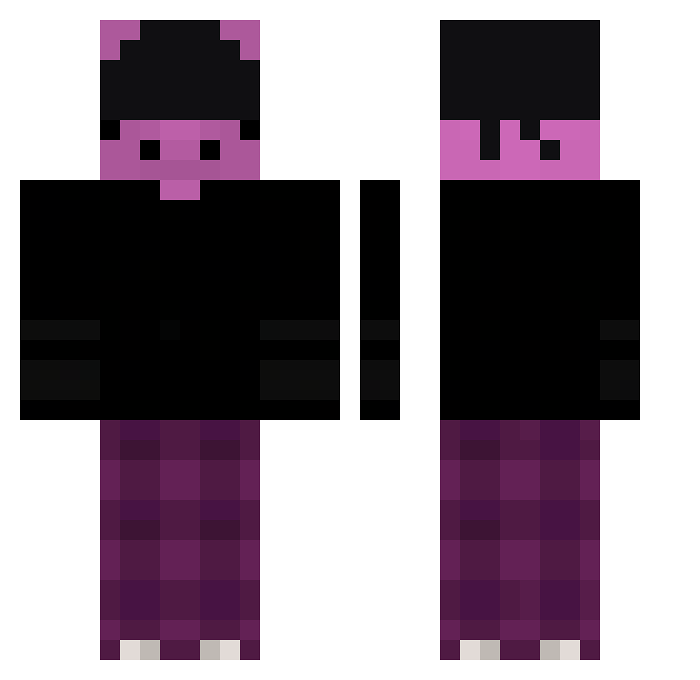 SorenJC Minecraft skin, front and back view
