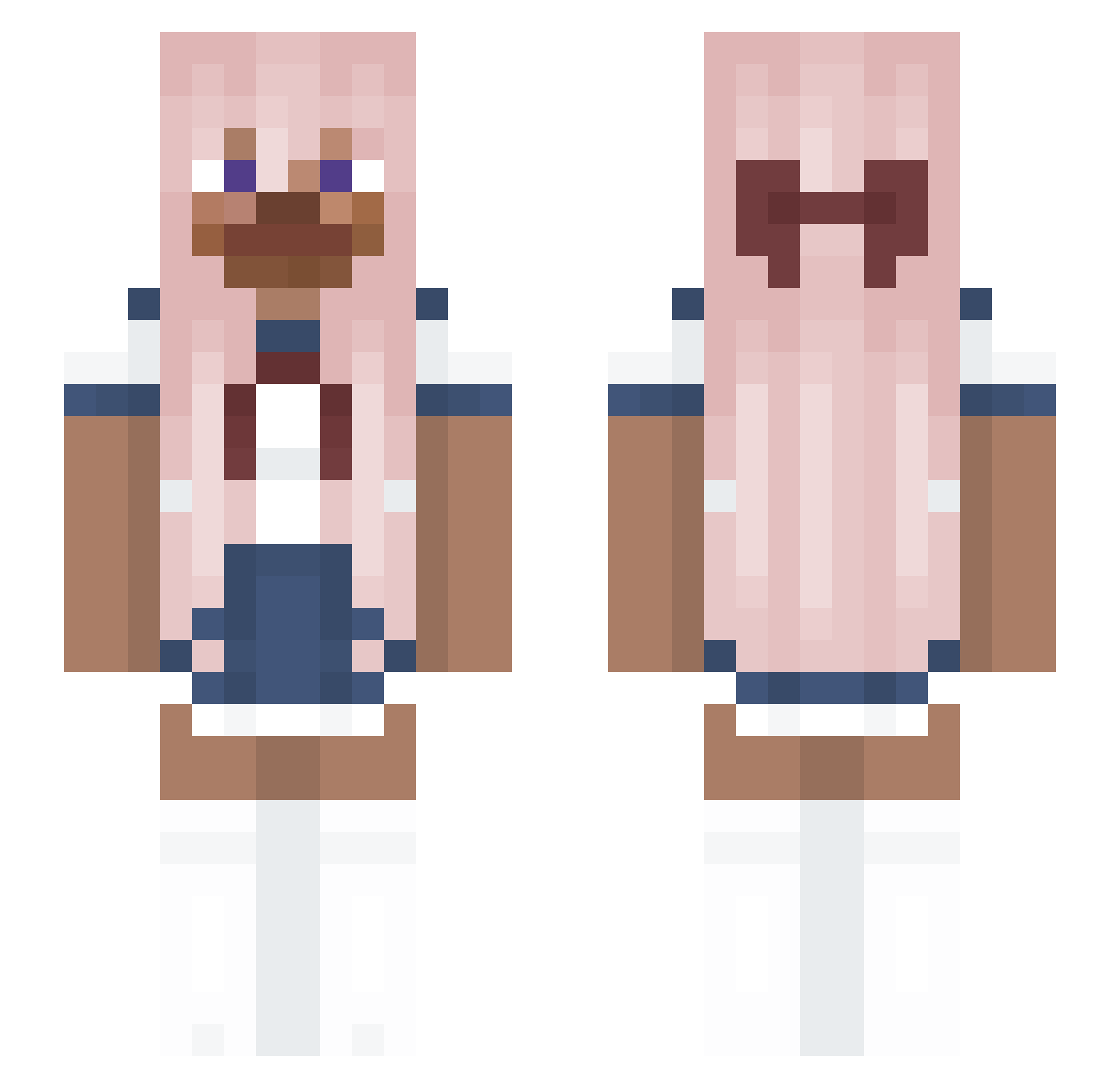 Steve_Senpai Minecraft skin, front and back view