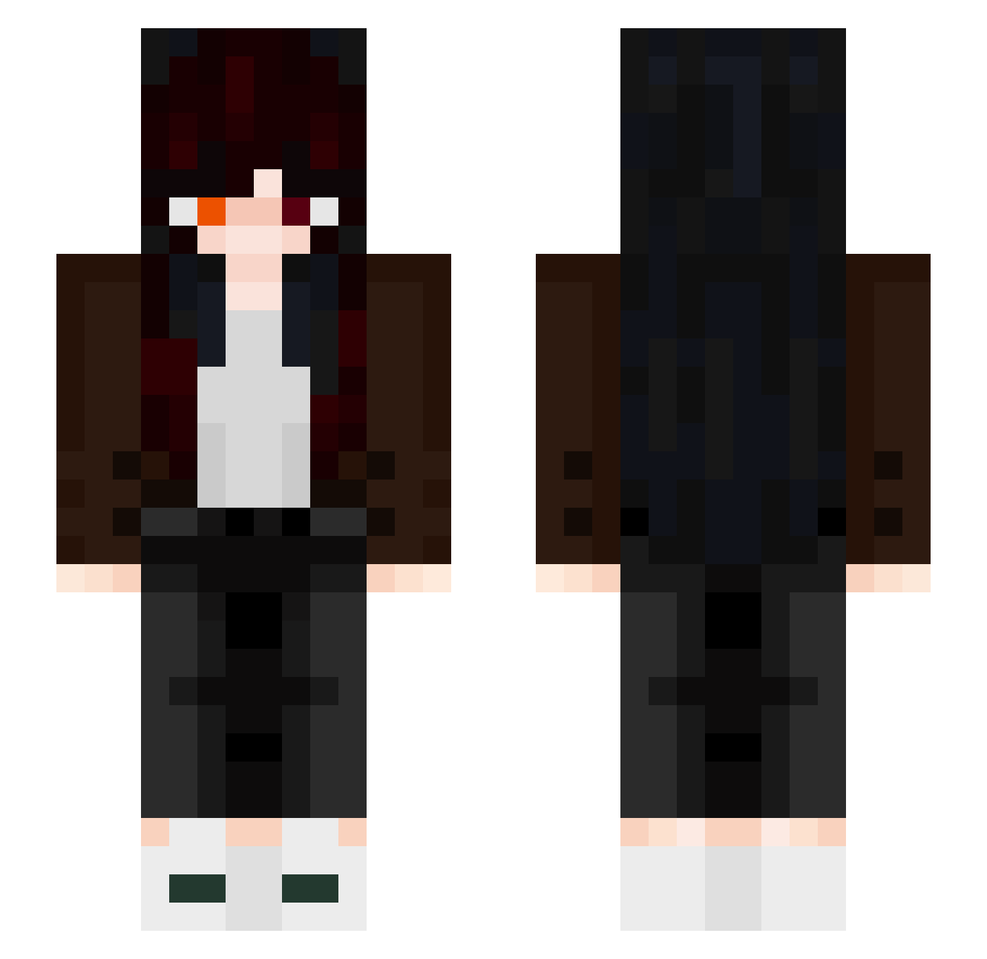 WinterDelight Minecraft skin, front and back view