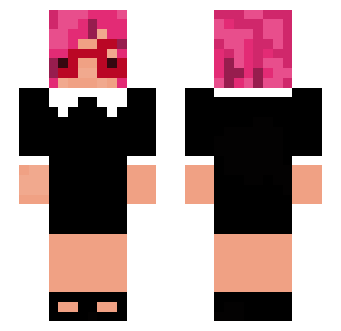 Daria Minecraft skin, front and back view