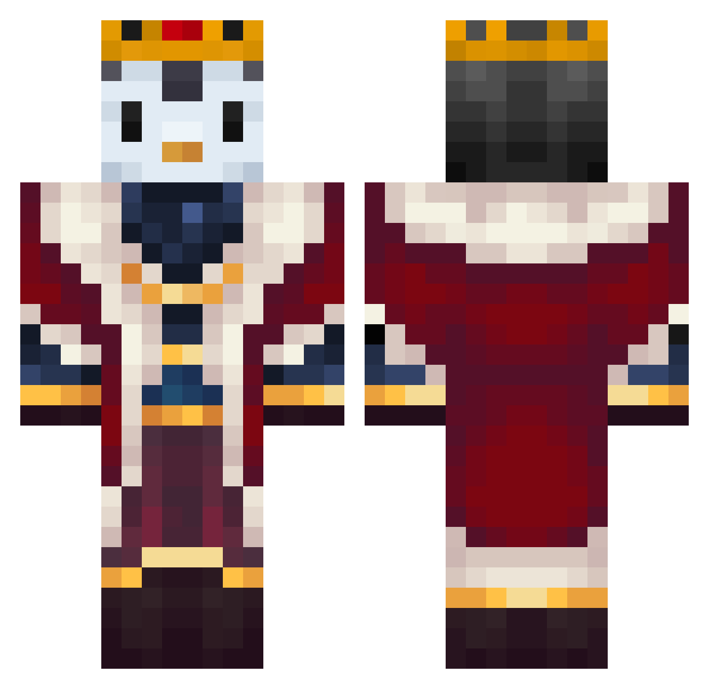 Wojtekkaz20 Minecraft skin, front and back view