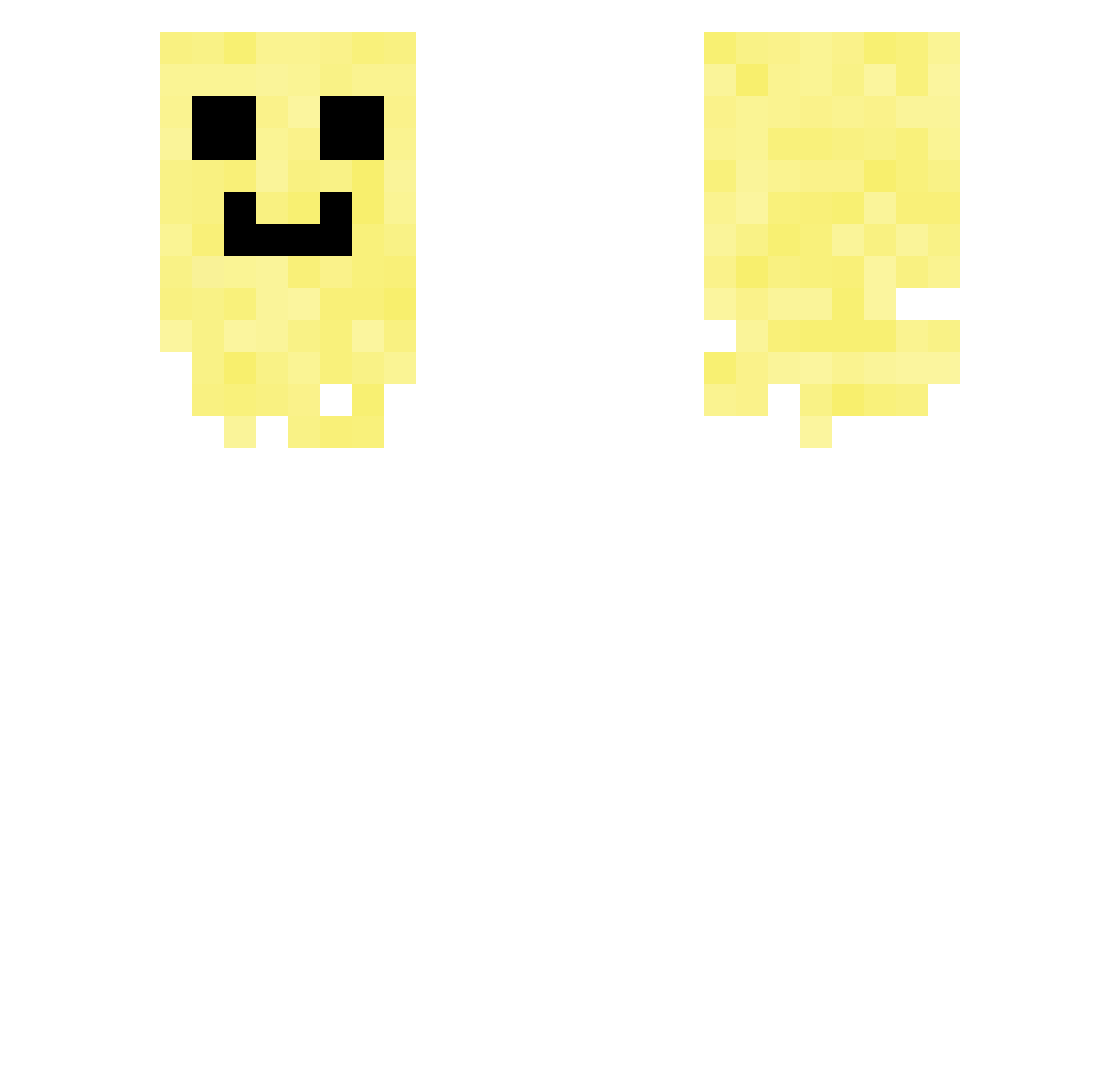 Unpriced Minecraft skin, front and back view