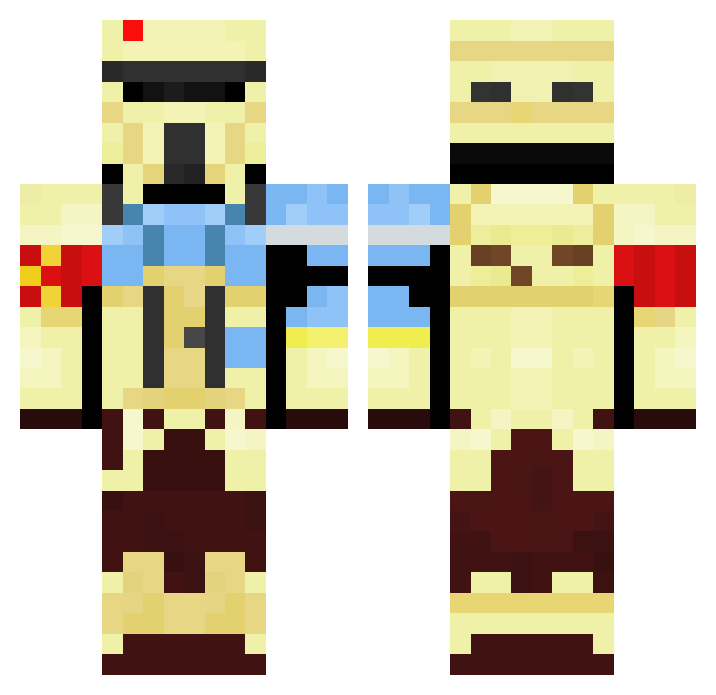 SR_71BLACKBIRD_ Minecraft skin, front and back view