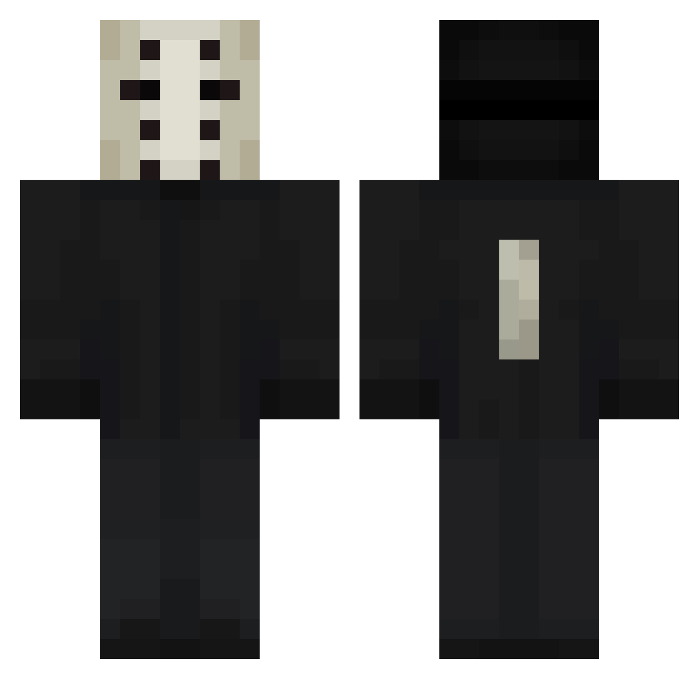 TravisST Minecraft skin, front and back view