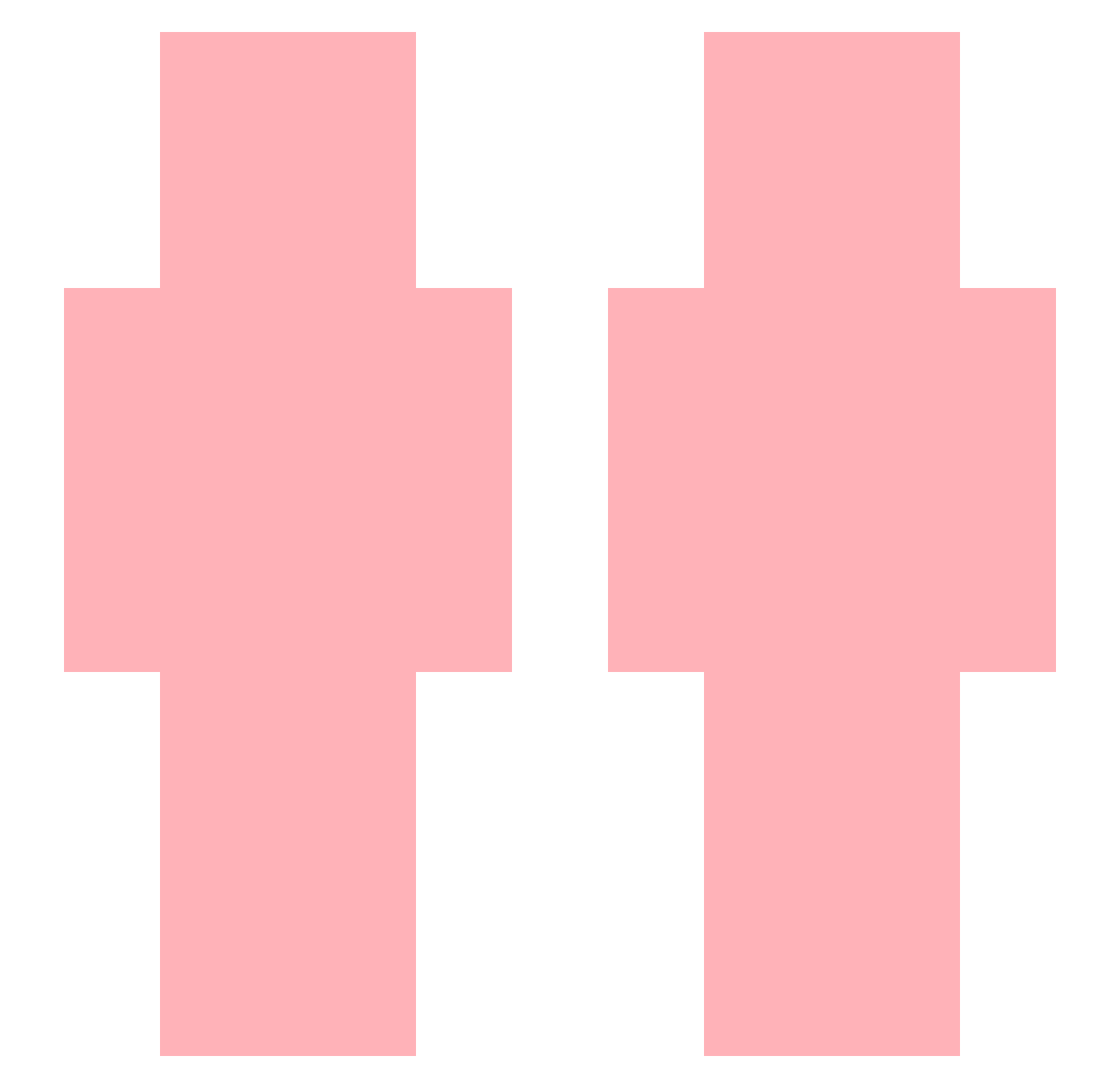 planepear Minecraft skin, front and back view