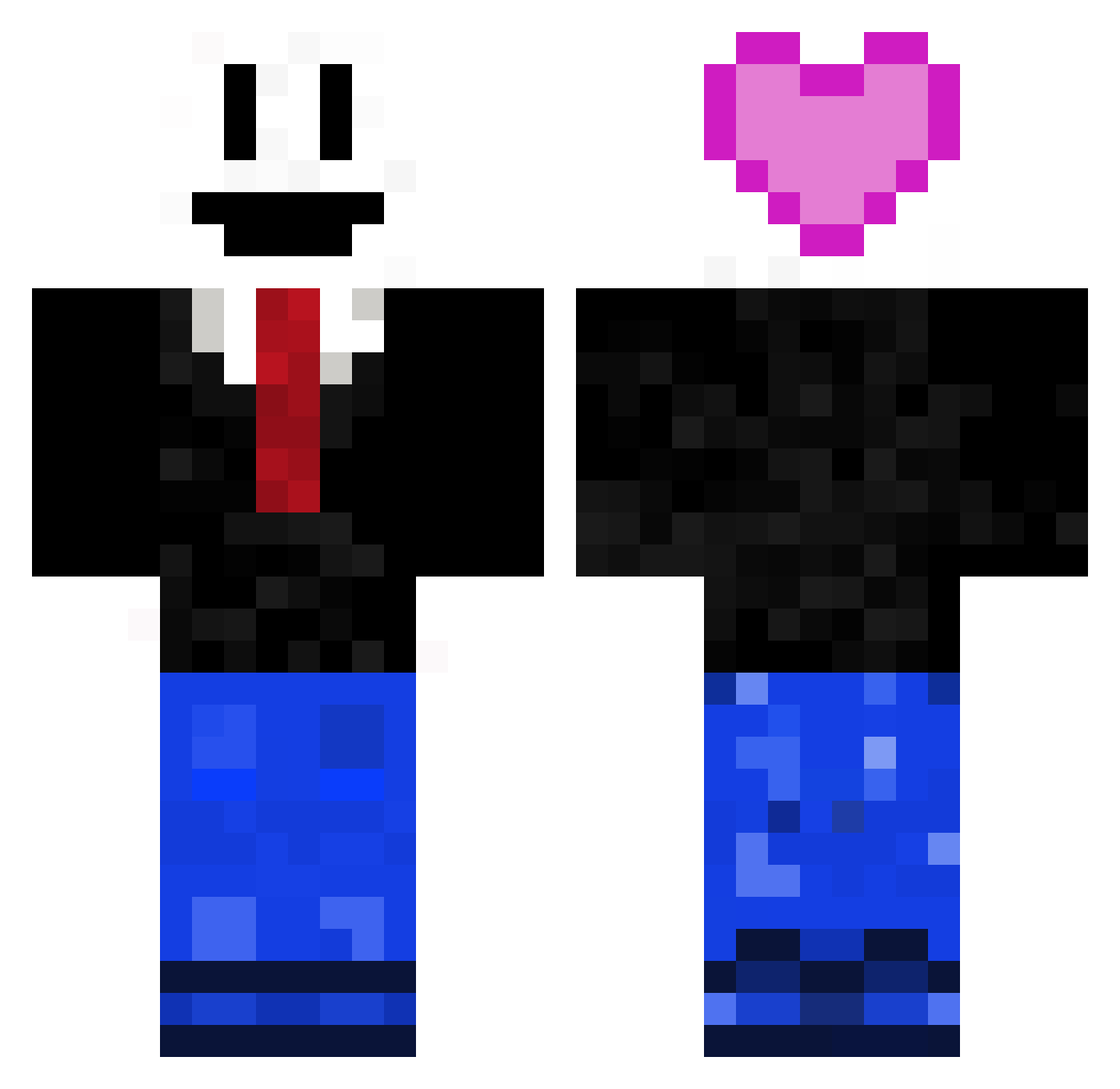 barakbro Minecraft skin, front and back view