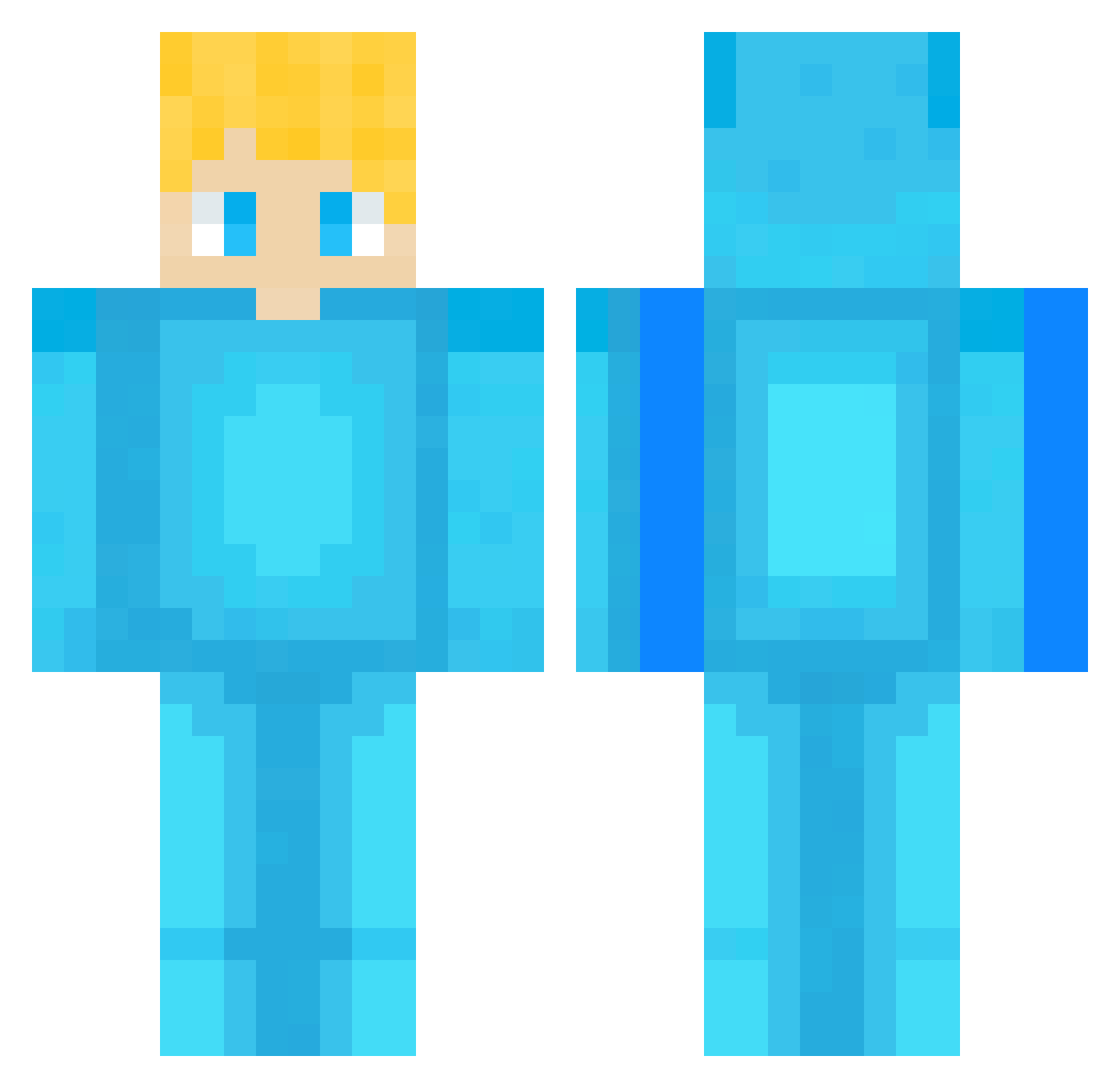JimSchnitzel Minecraft skin, front and back view