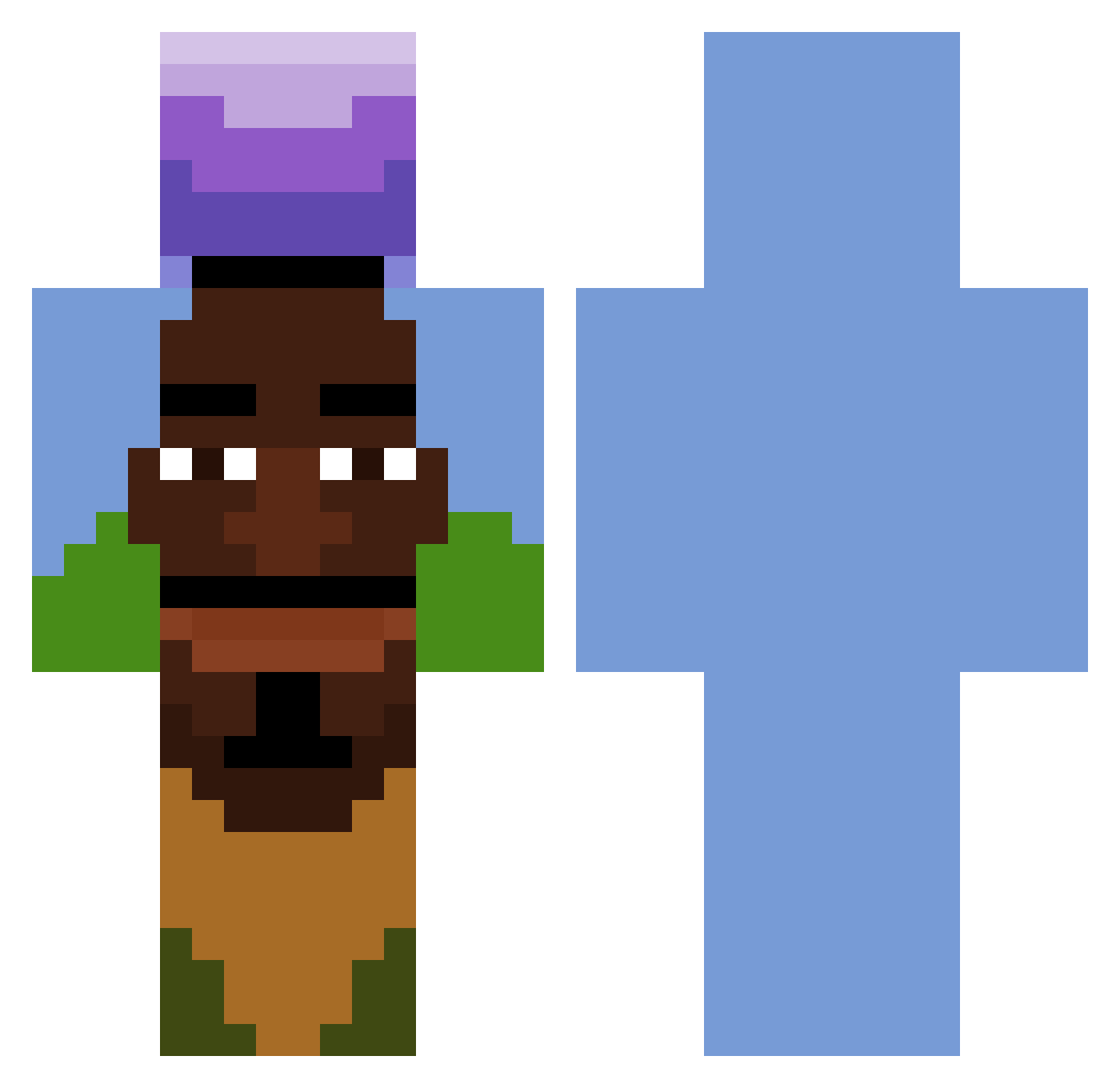 jaydenzhang420 Minecraft skin, front and back view