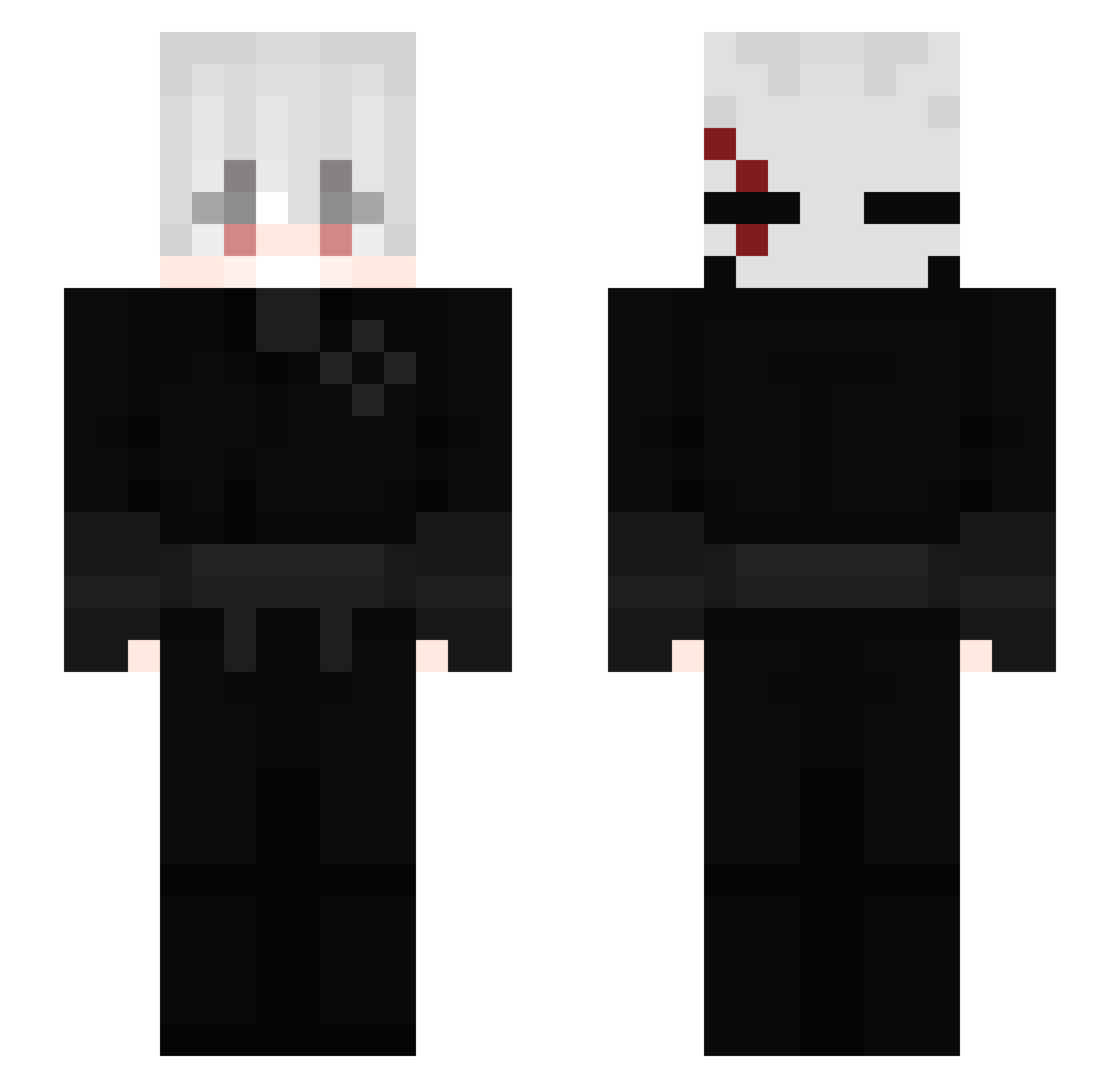 InotStryker Minecraft skin, front and back view