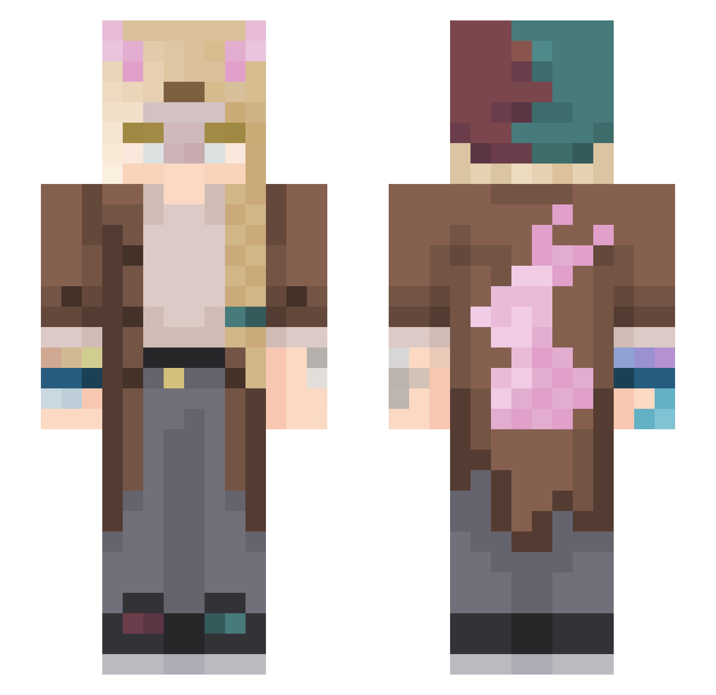 sshrimp Minecraft skin, front and back view