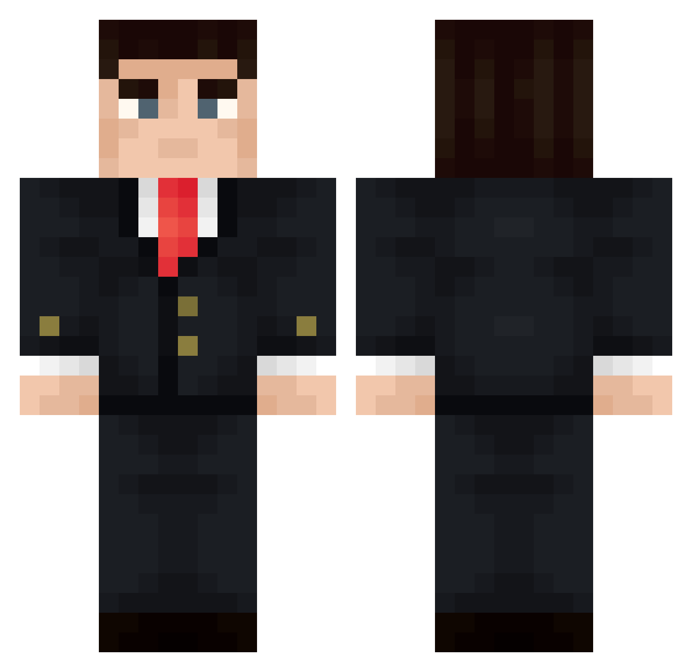 XartaMC Minecraft skin, front and back view
