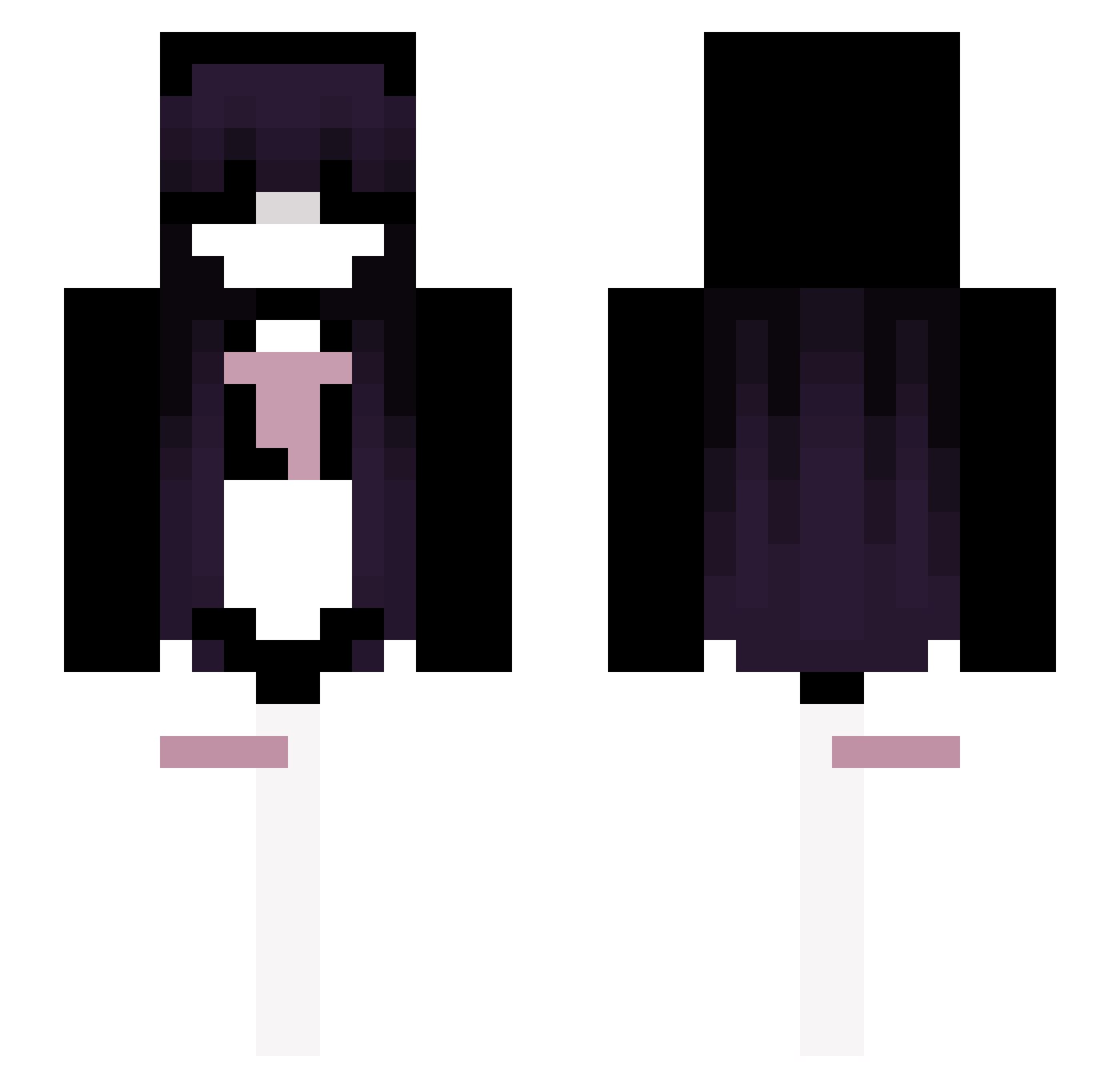 nevermindu22 Minecraft skin, front and back view