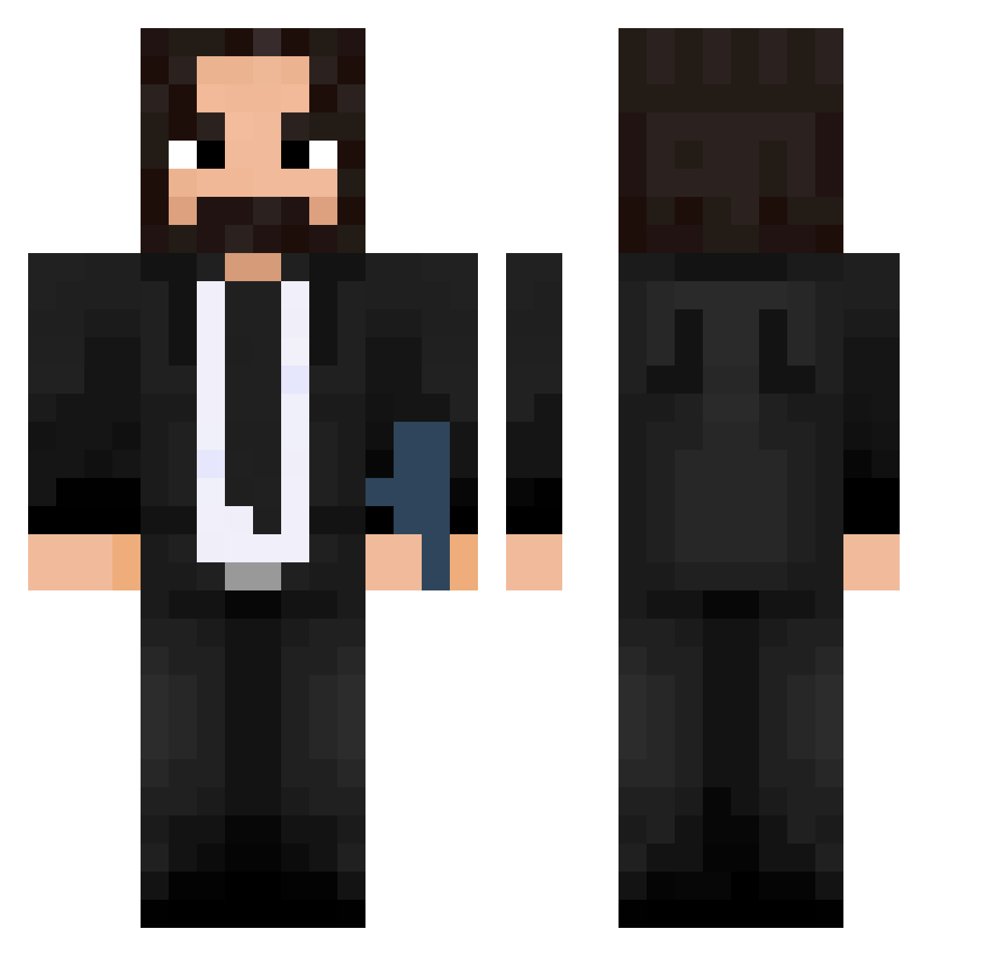 joeiron3 Minecraft skin, front and back view