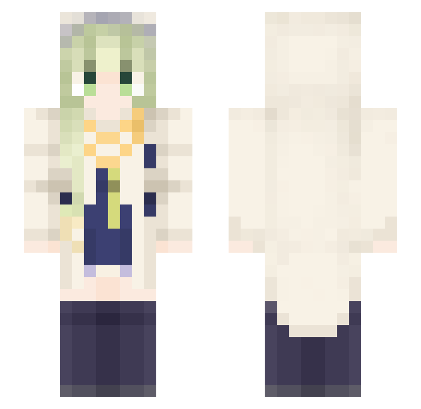 Zuan_shi_zhuan Minecraft skin, front and back view