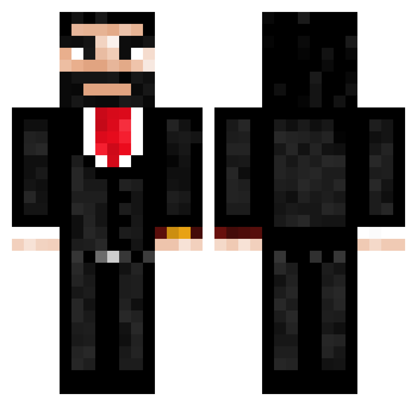 travman392 Minecraft skin, front and back view