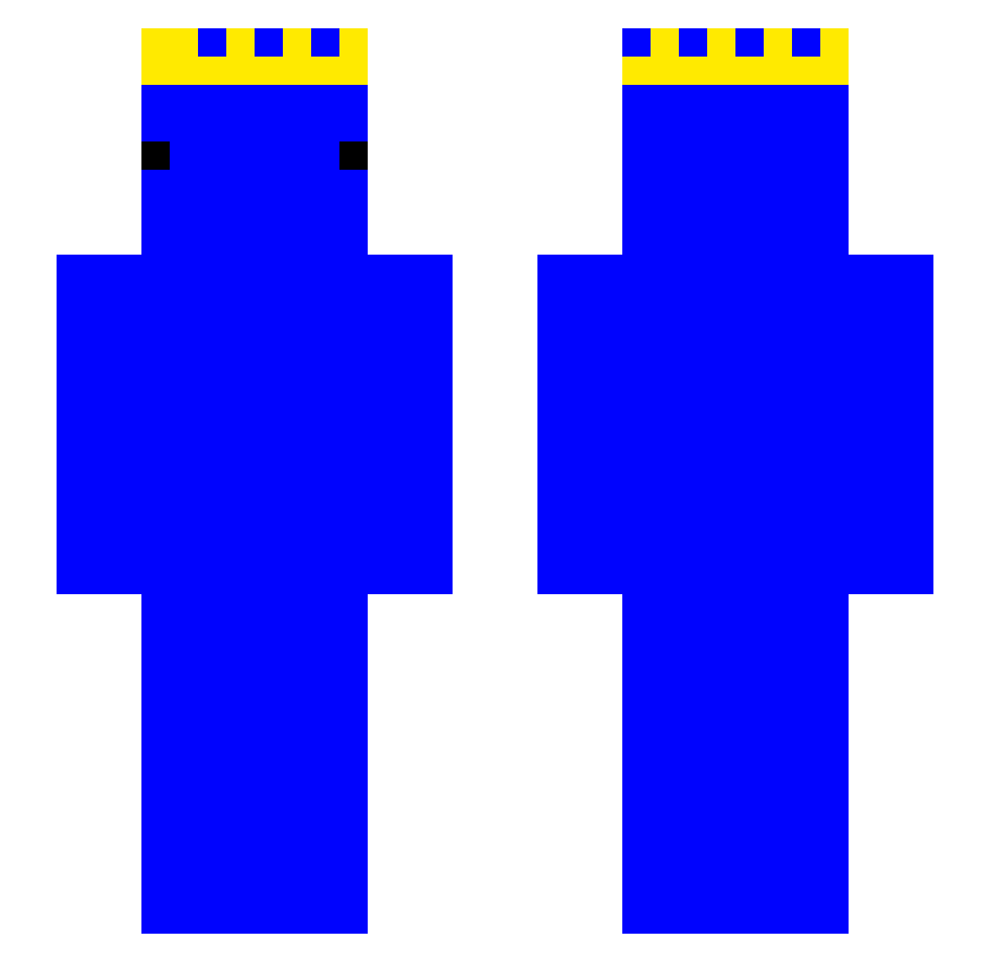 GuterLuke Minecraft skin, front and back view