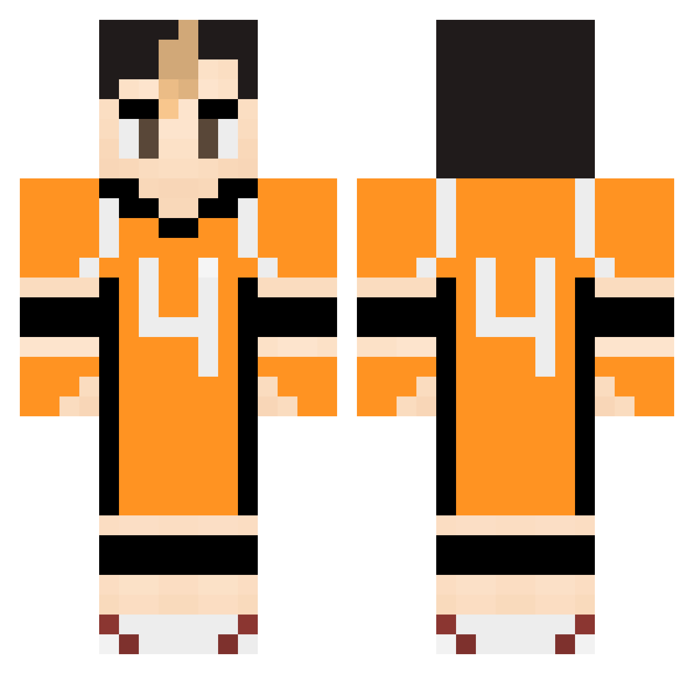 PooPMaster3333 Minecraft skin, front and back view