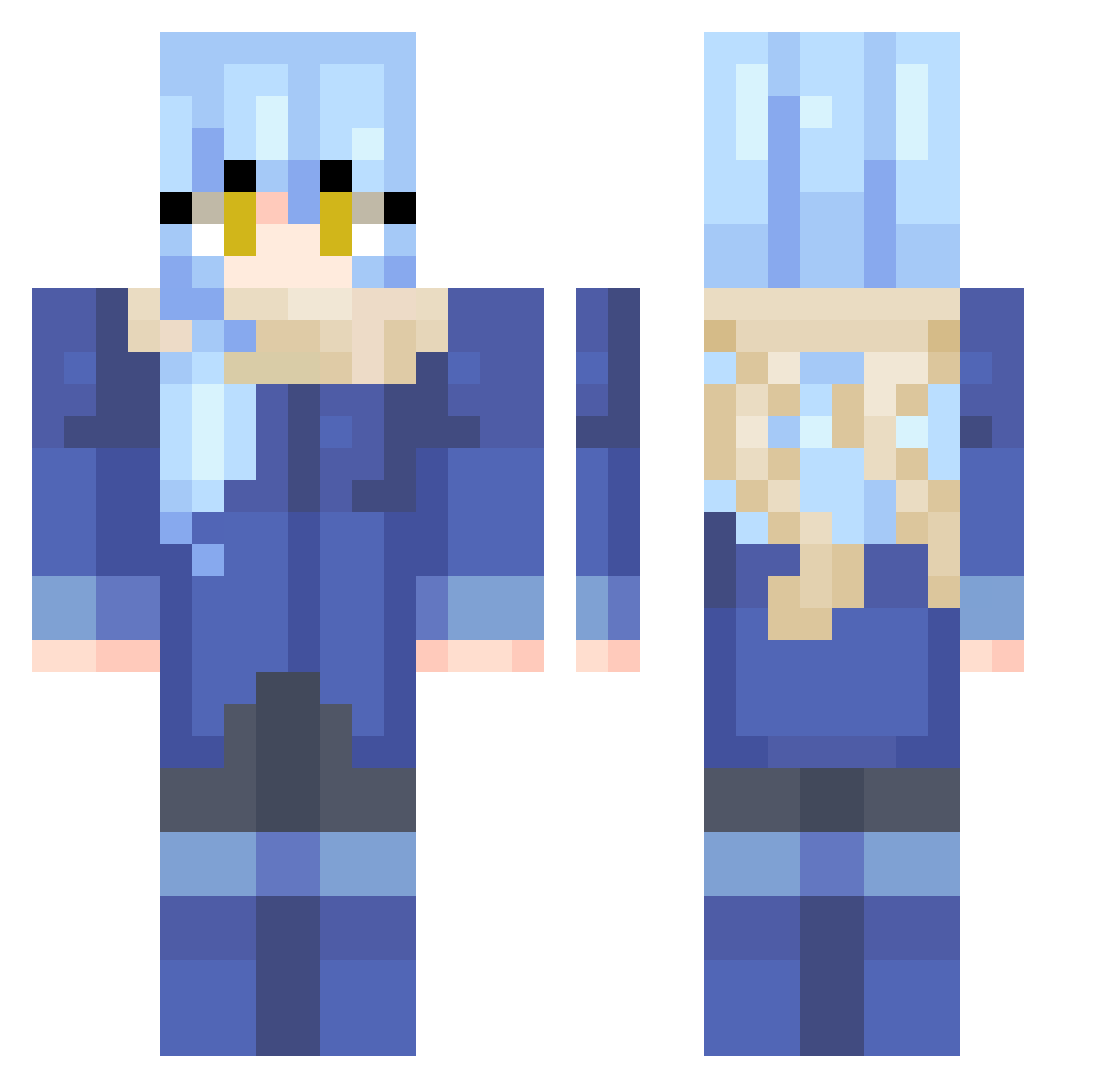 elderwand77 Minecraft skin, front and back view
