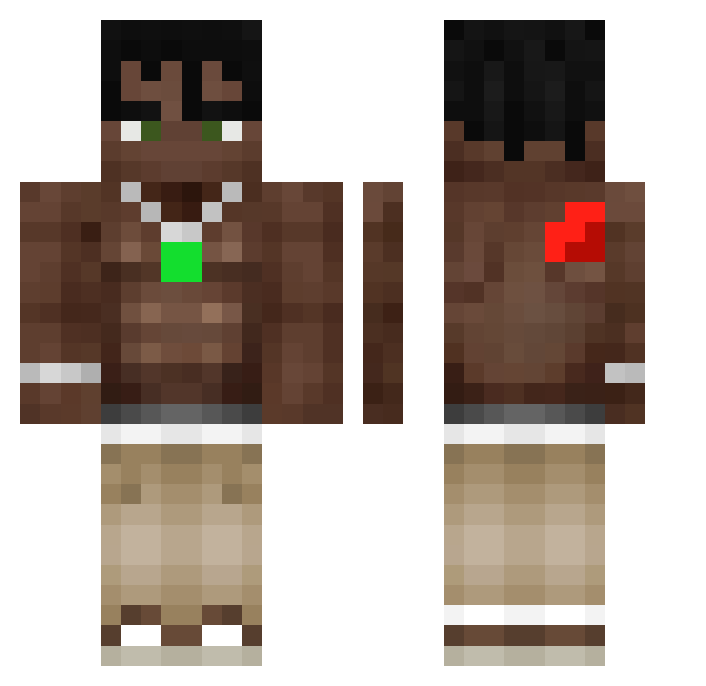 Oszkii Minecraft skin, front and back view