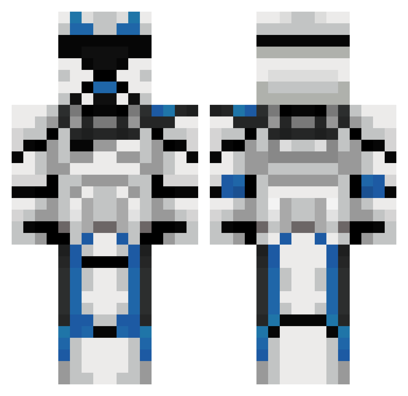ERGARCO Minecraft skin, front and back view
