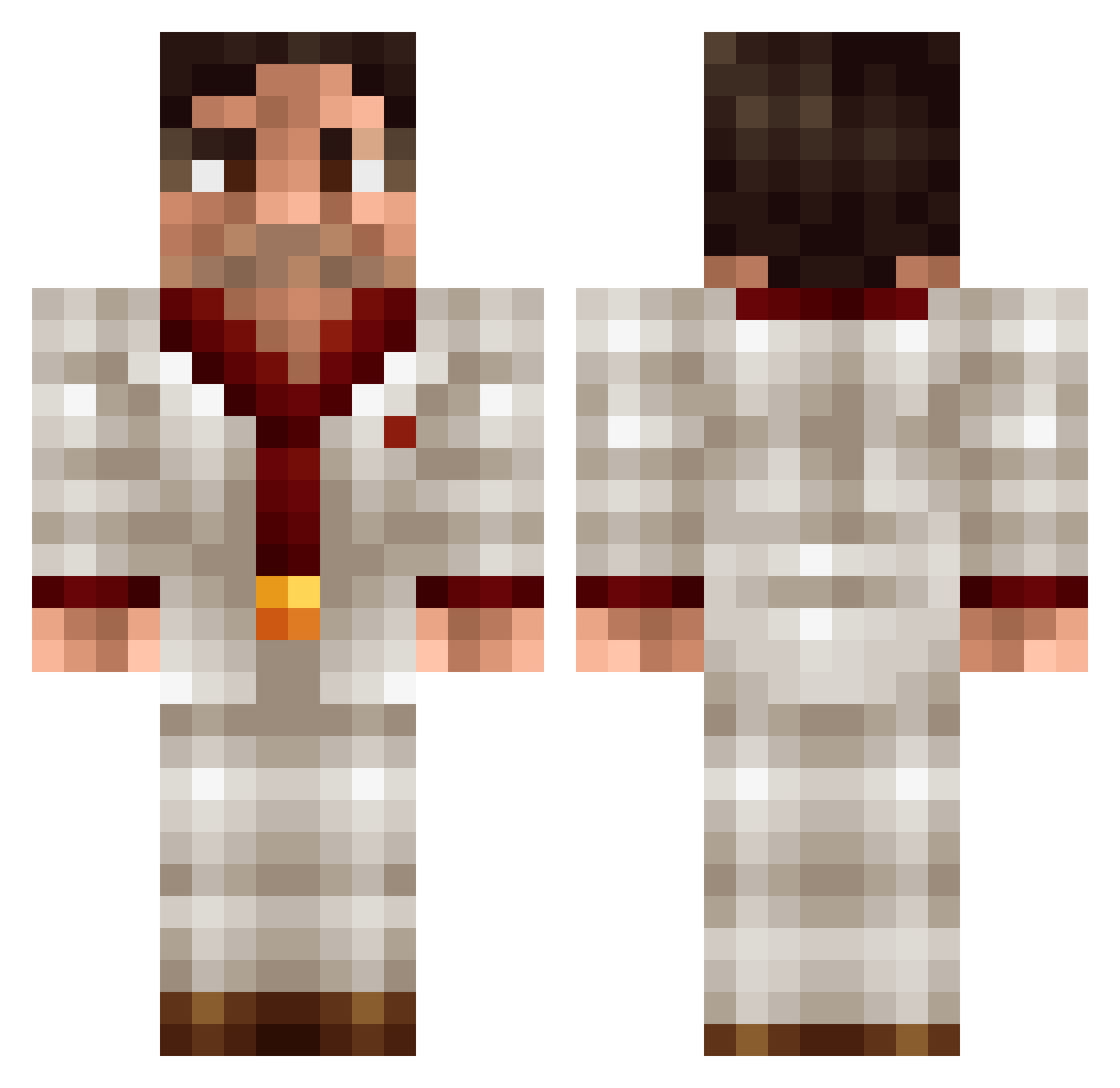 jovensgame Minecraft skin, front and back view