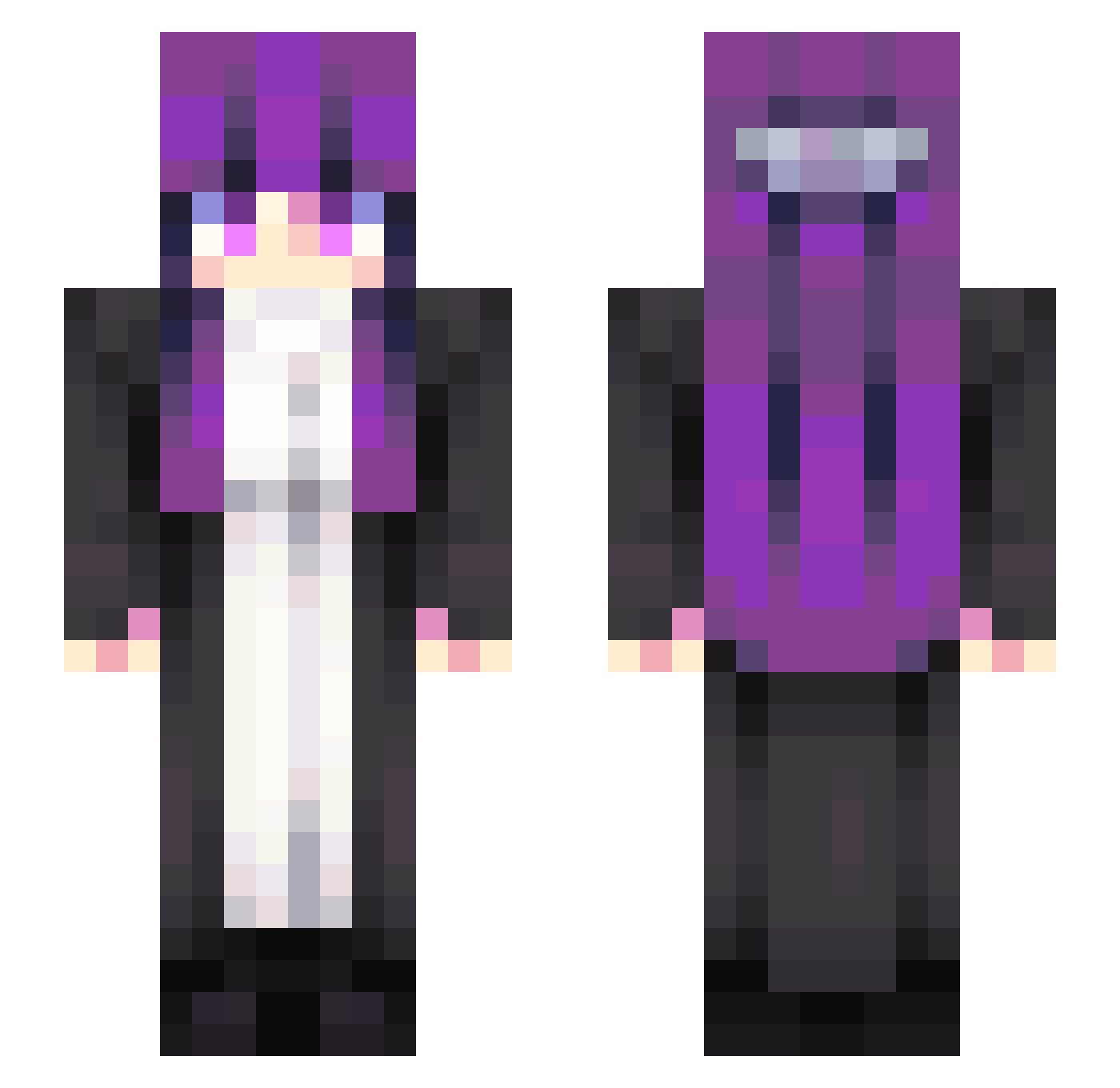 shayers33 Minecraft skin, front and back view