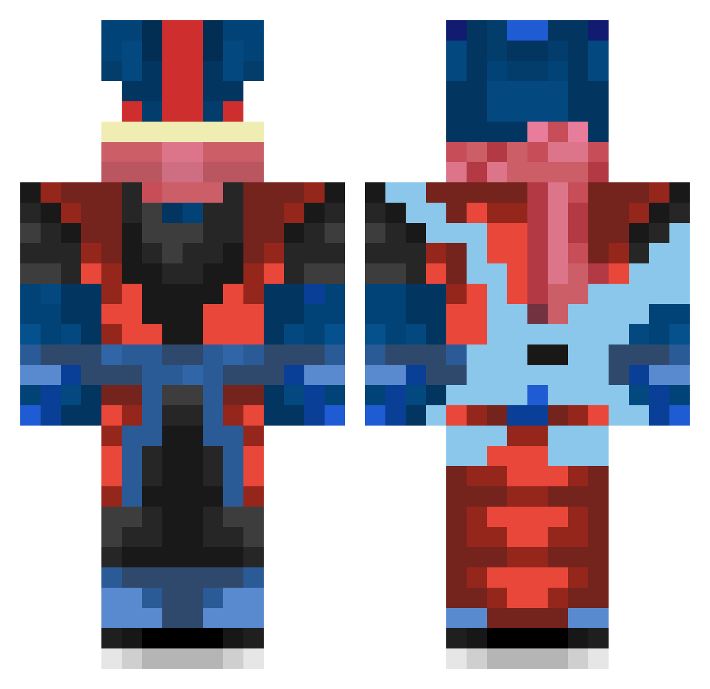JOonbug1 Minecraft skin, front and back view