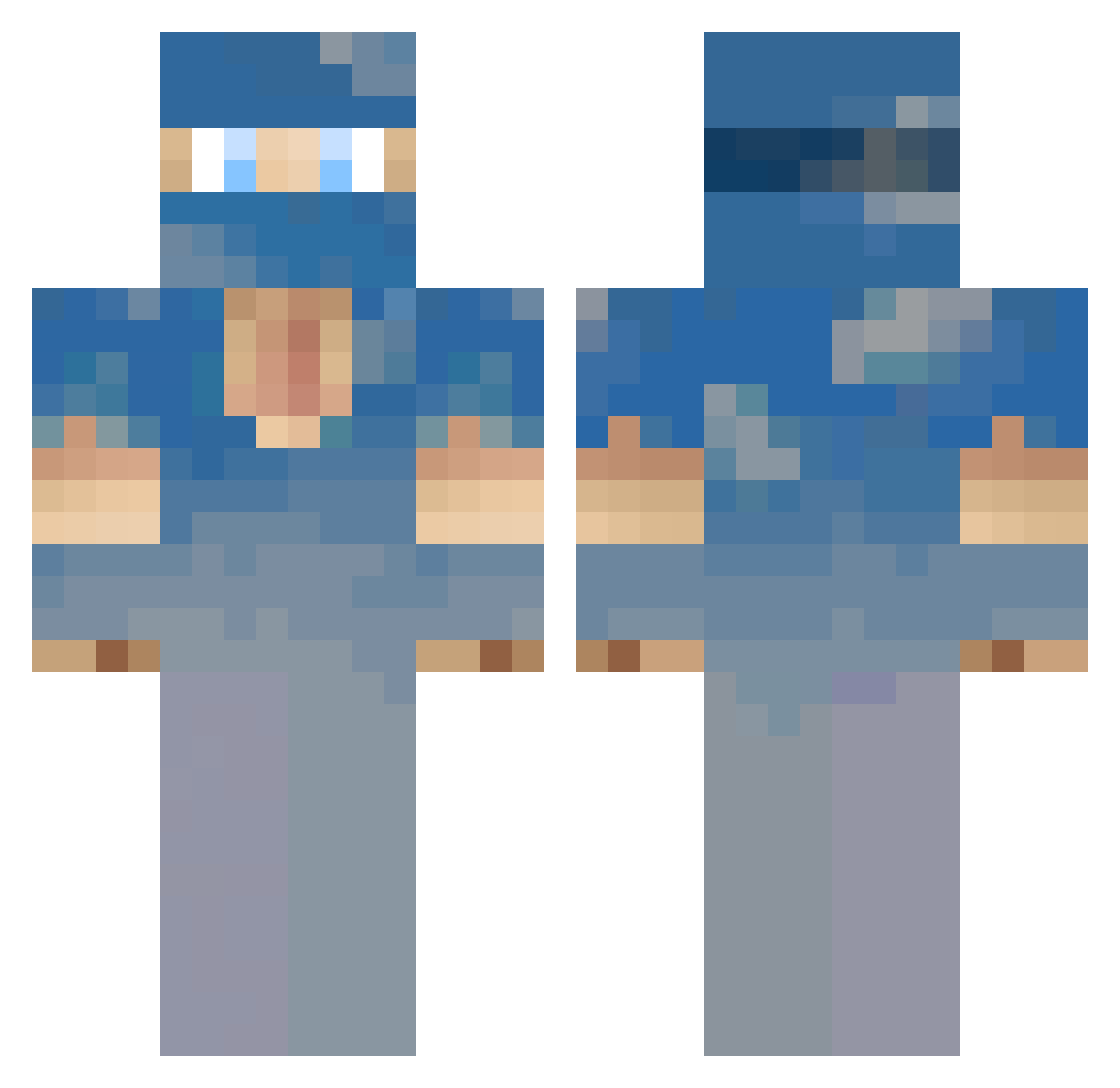UN_BAMBI_QUI_PVP Minecraft skin, front and back view