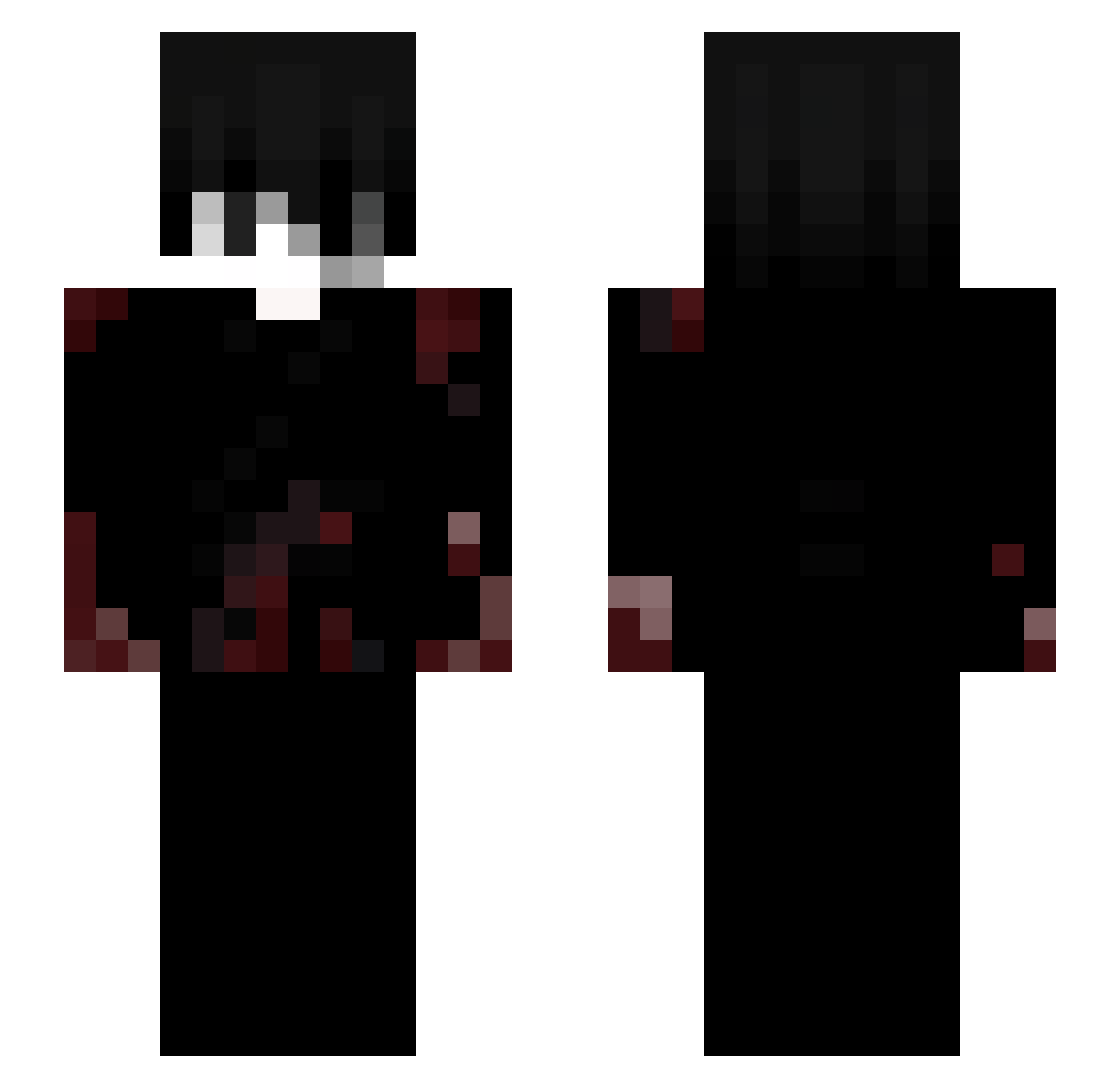 Unspeakable Minecraft skin, front and back view