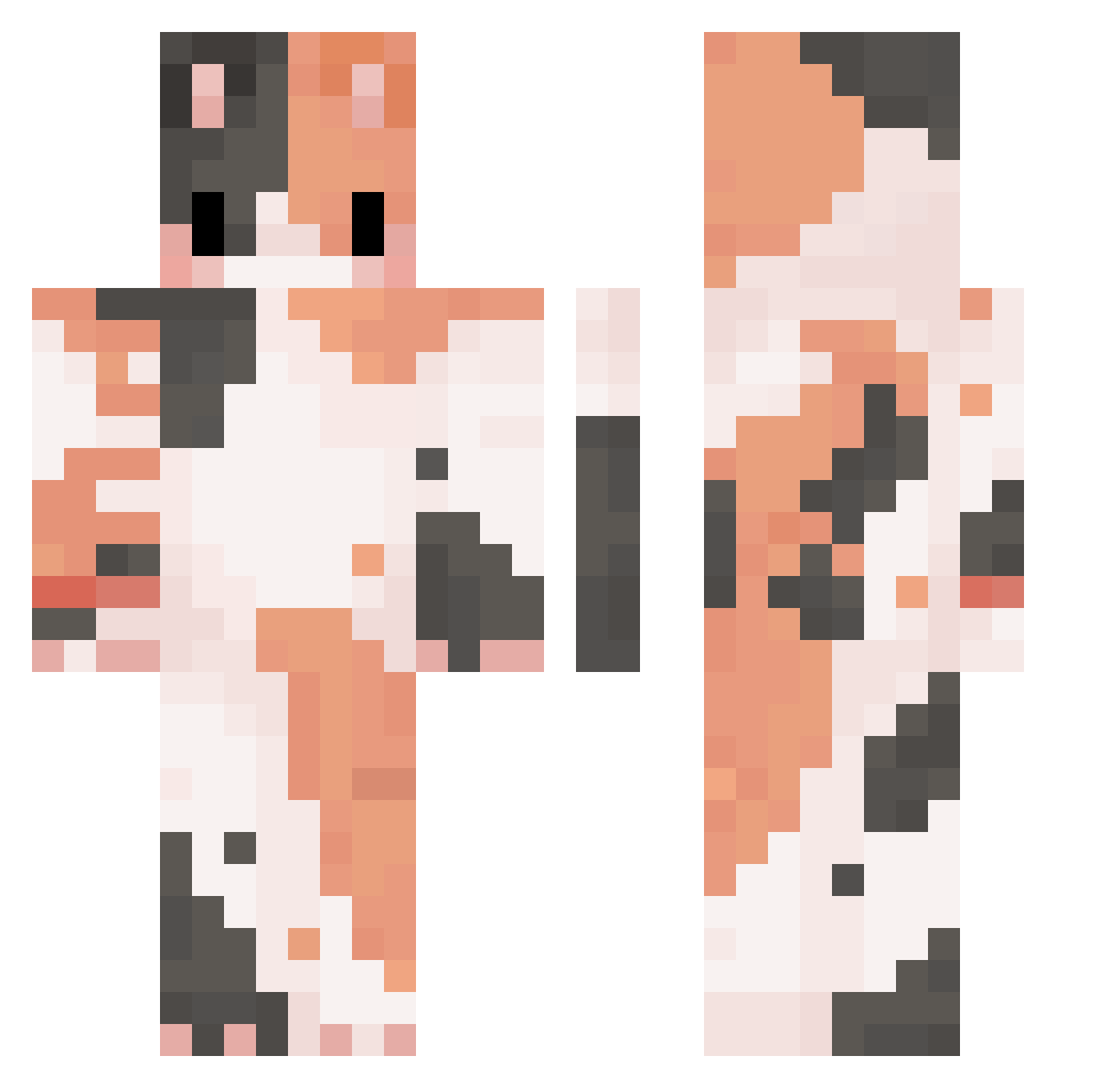 Chaton_788 Minecraft skin, front and back view