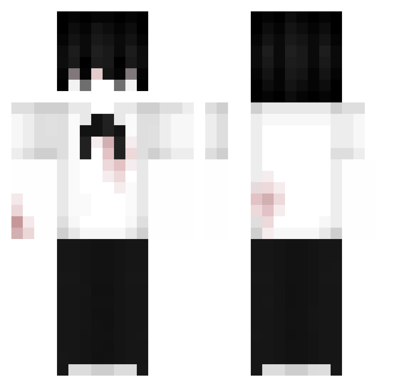 teoxq Minecraft skin, front and back view