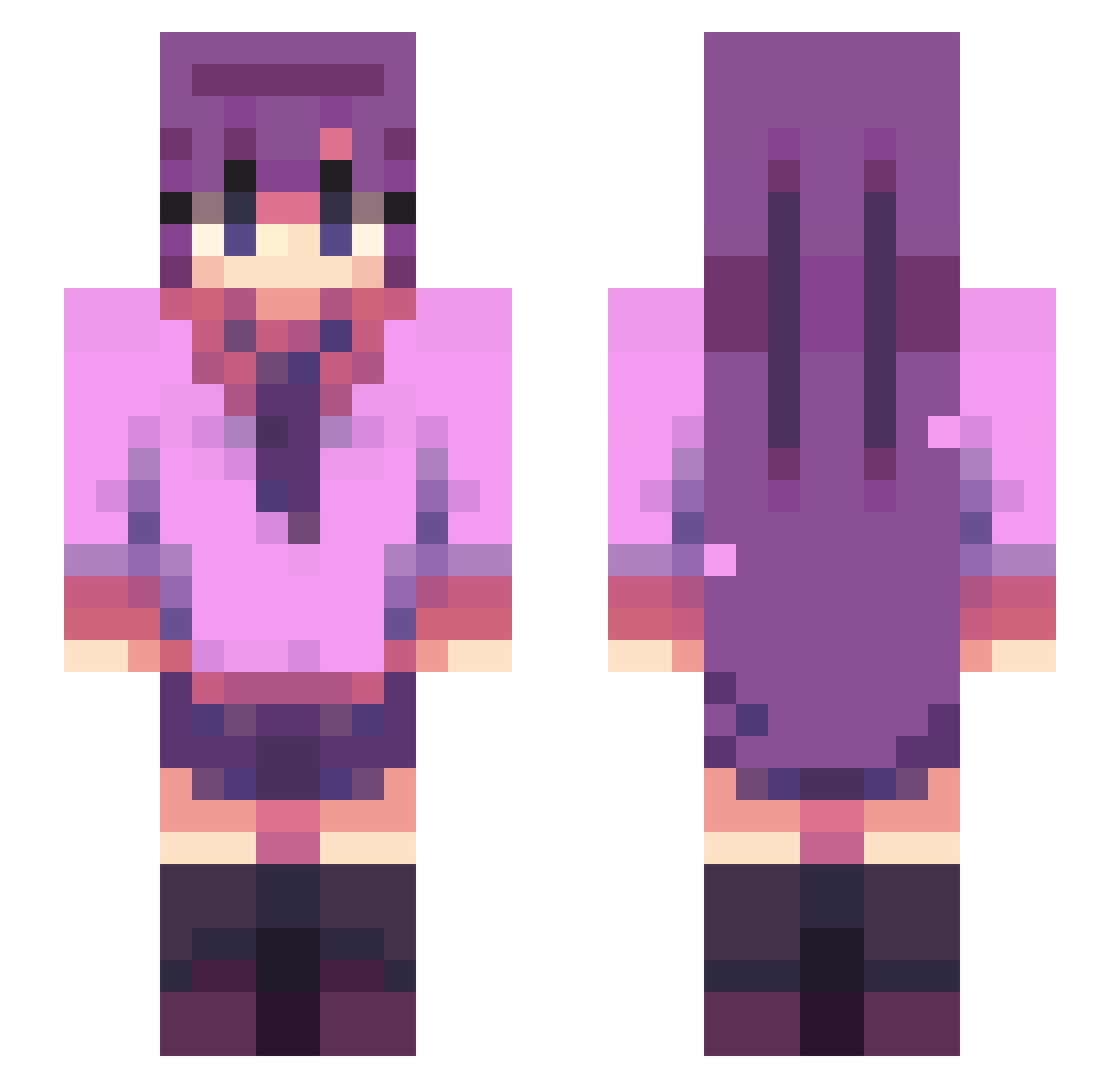 Sith_Lord Minecraft skin, front and back view