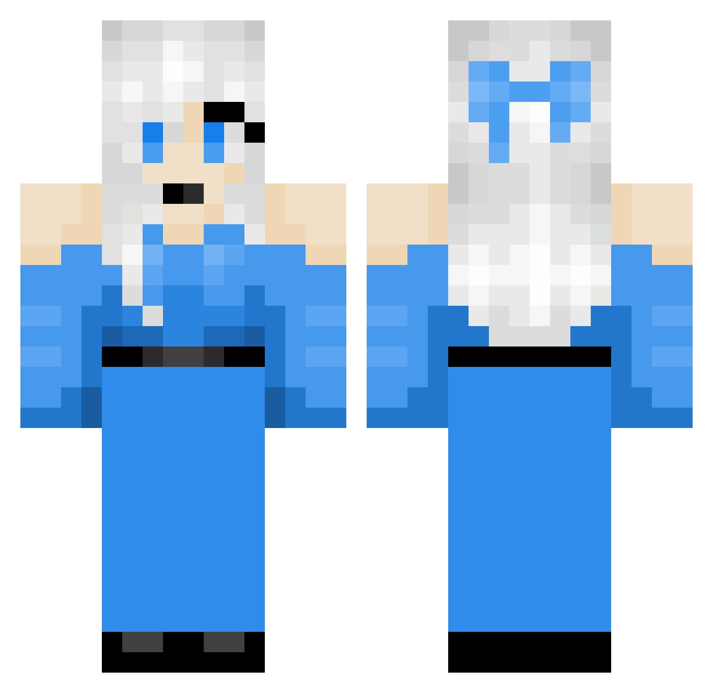 Kris_Darling Minecraft skin, front and back view