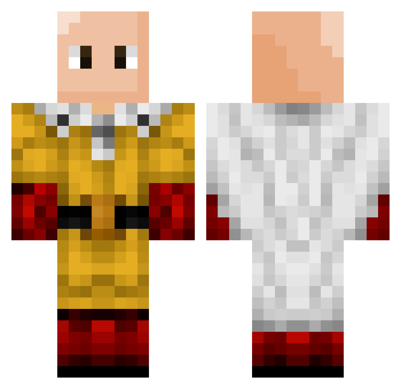 Donut2106 Minecraft skin, front and back view